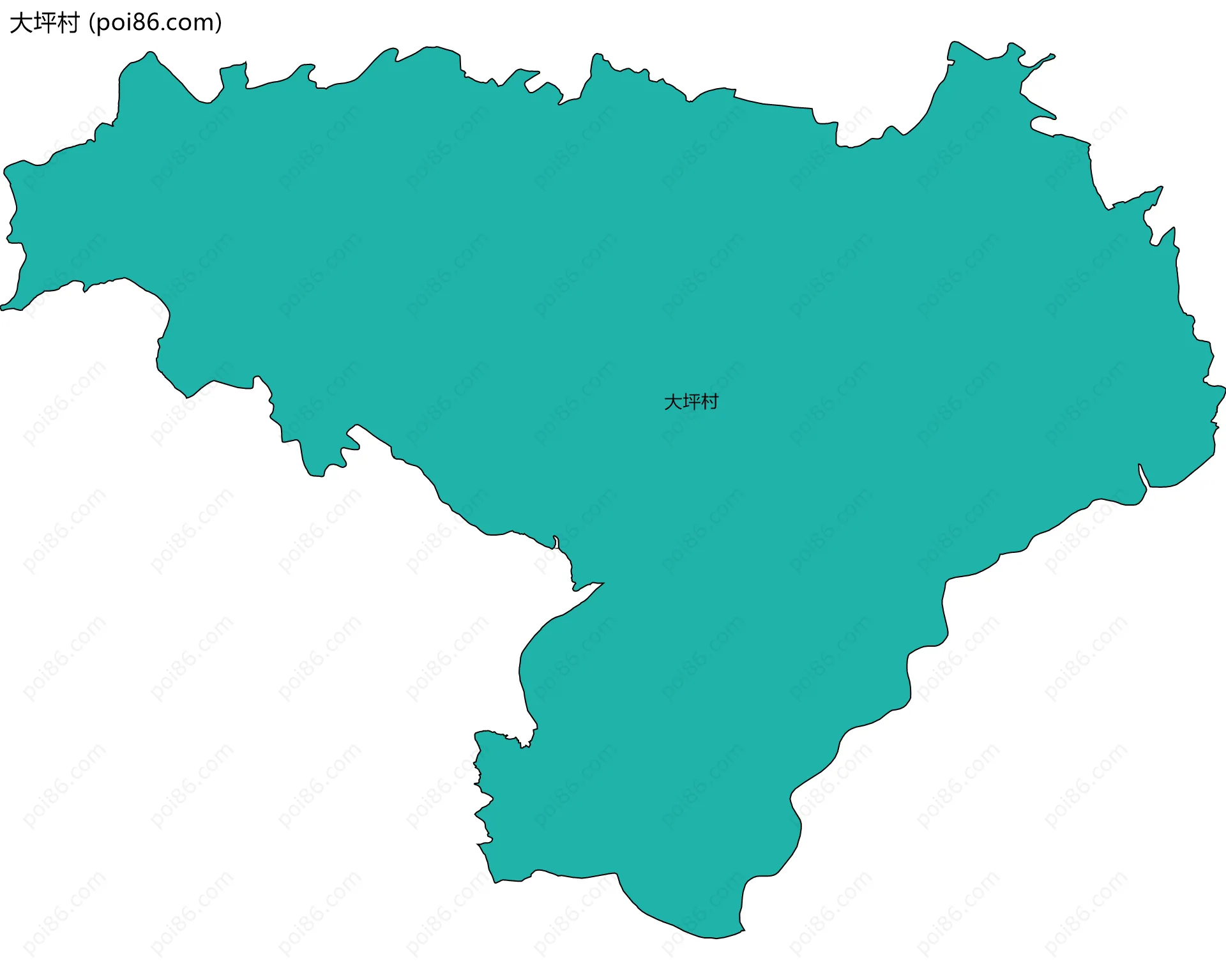 大坪村边界地图