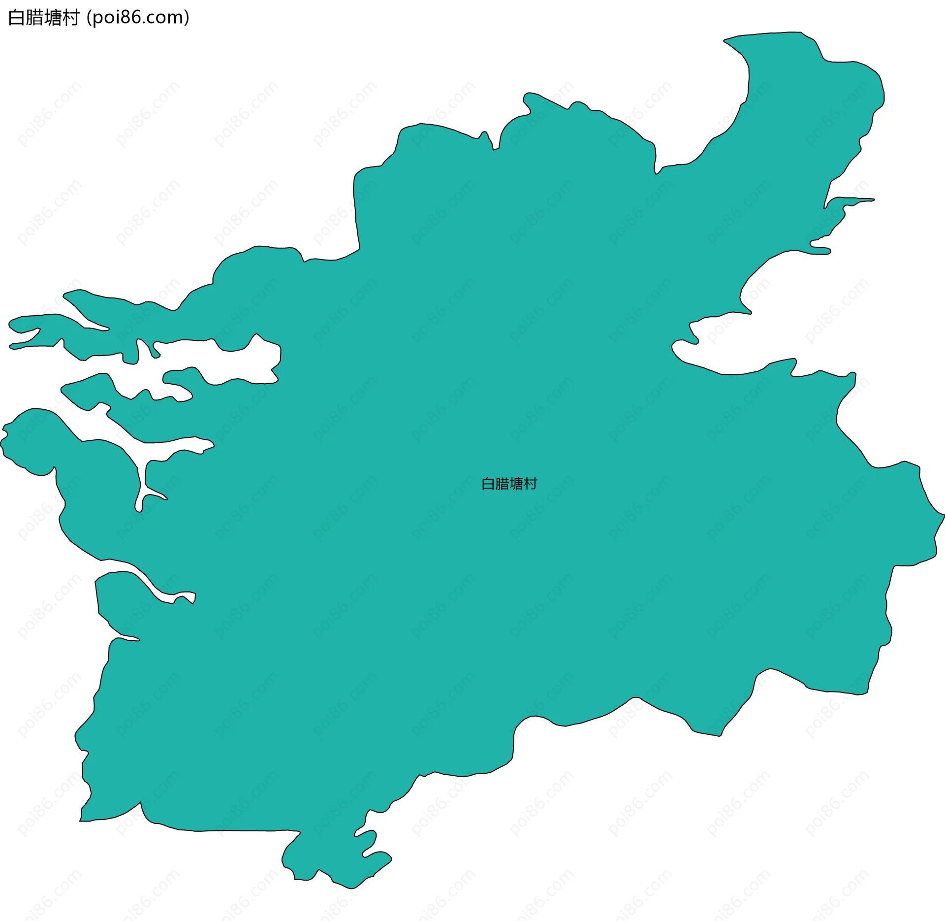 白腊塘村边界地图