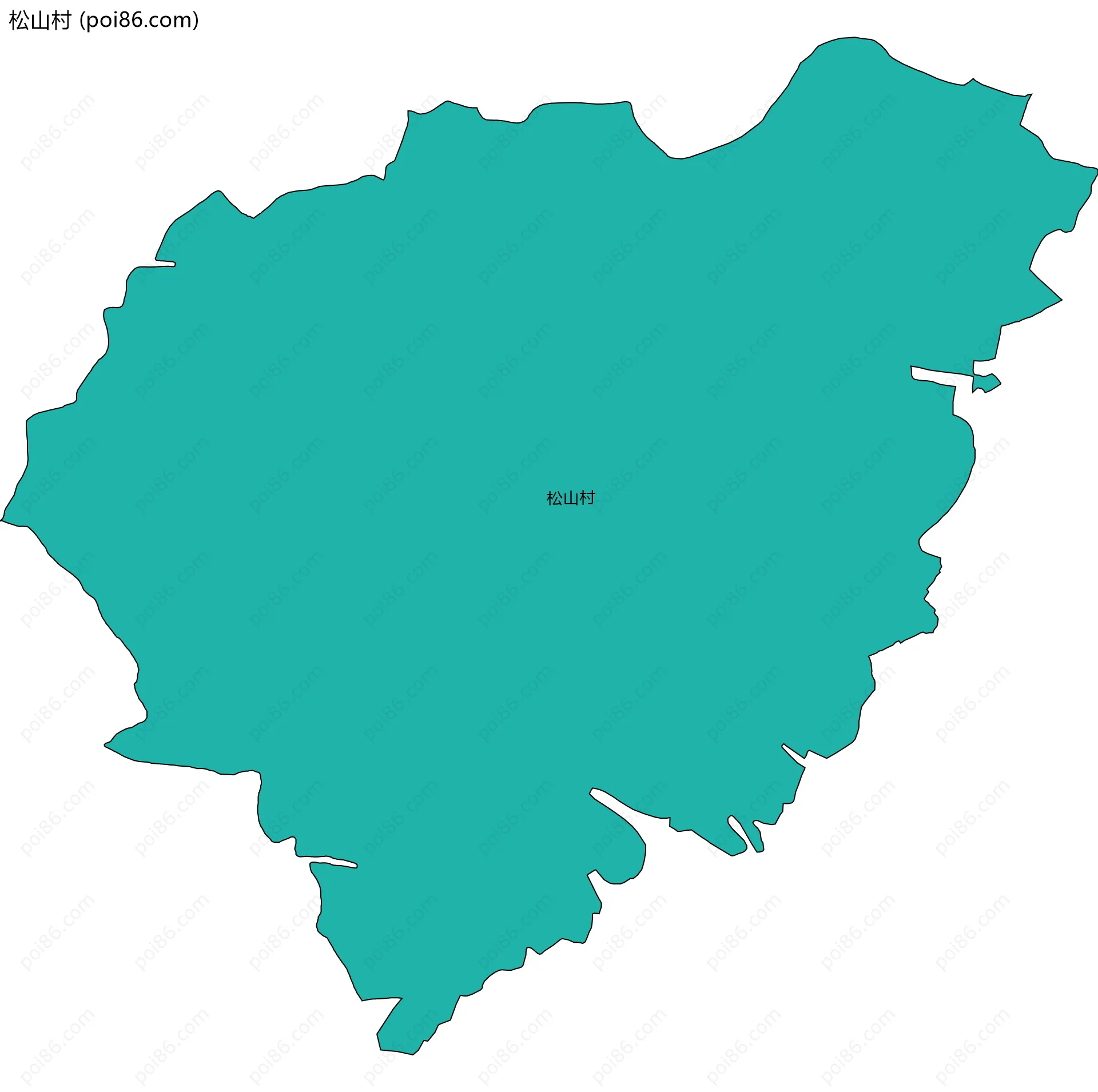 松山村边界地图