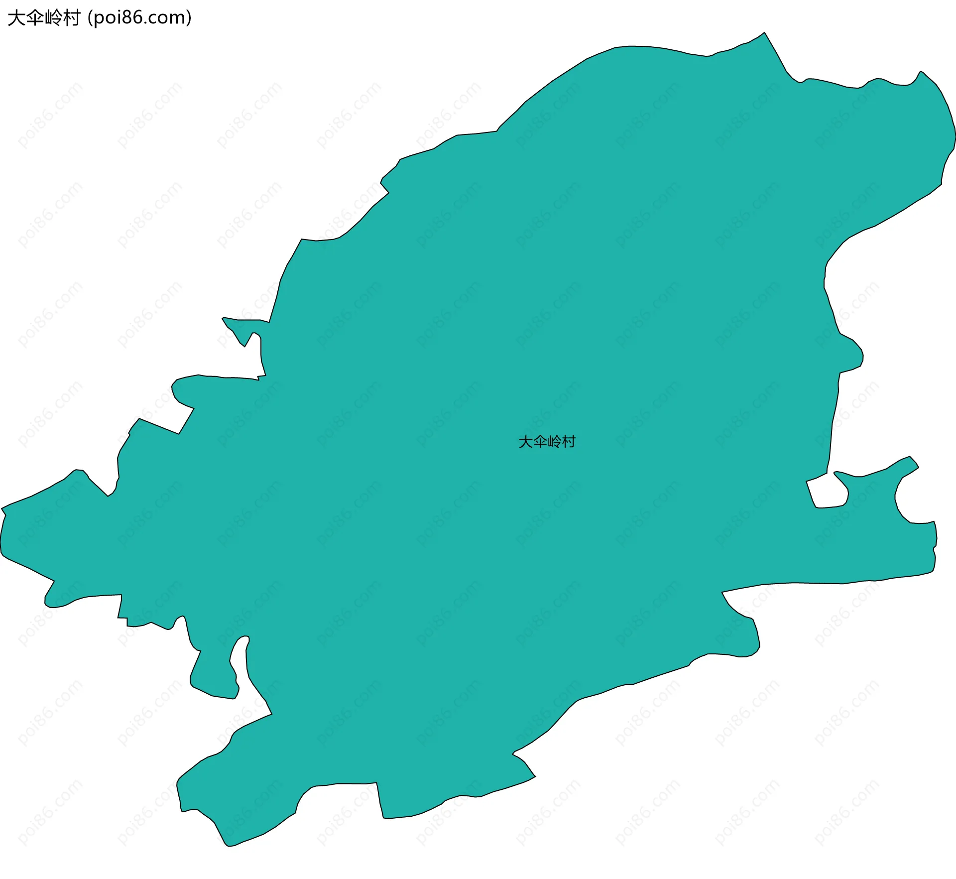 大伞岭村边界地图