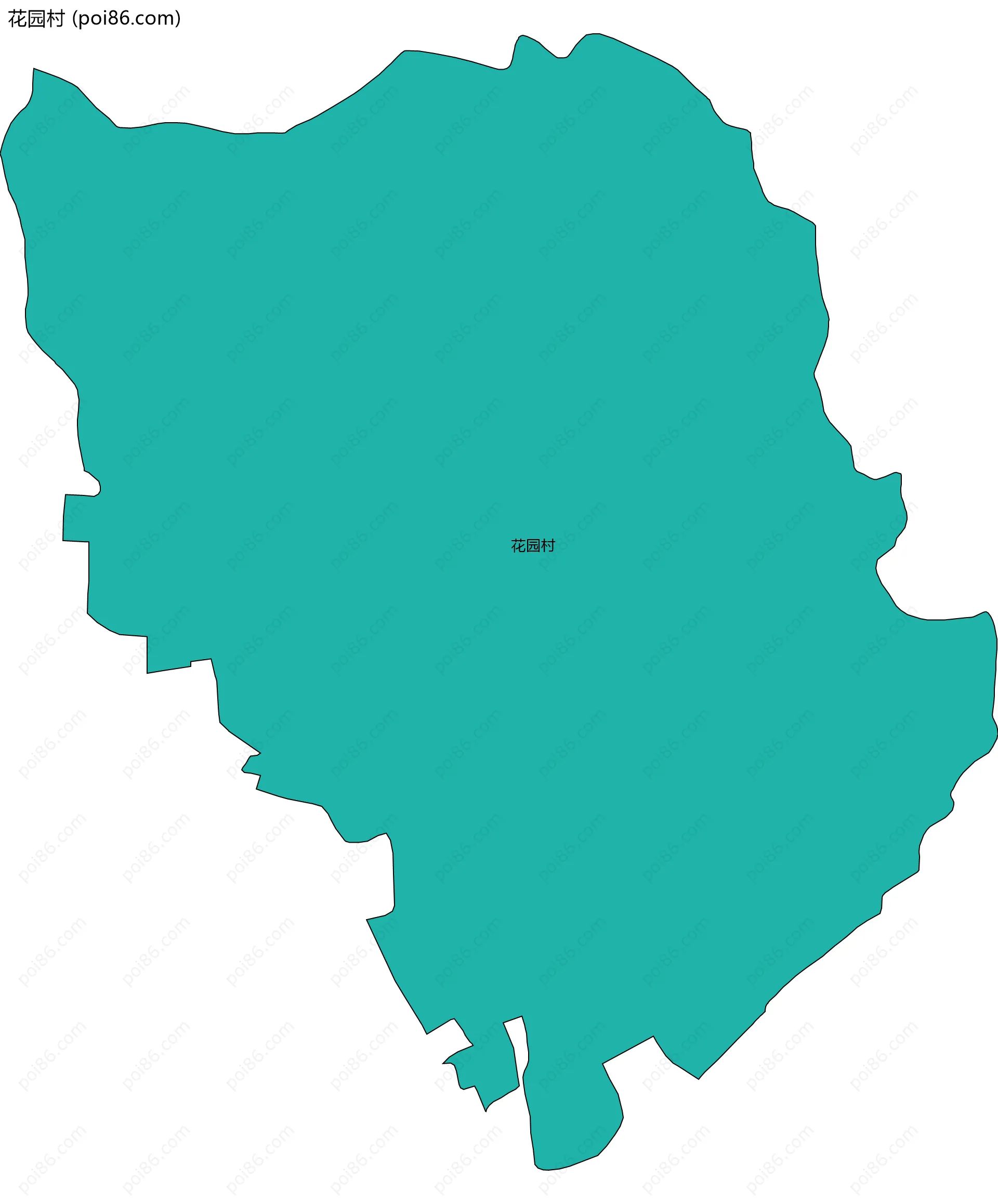 花园村边界地图