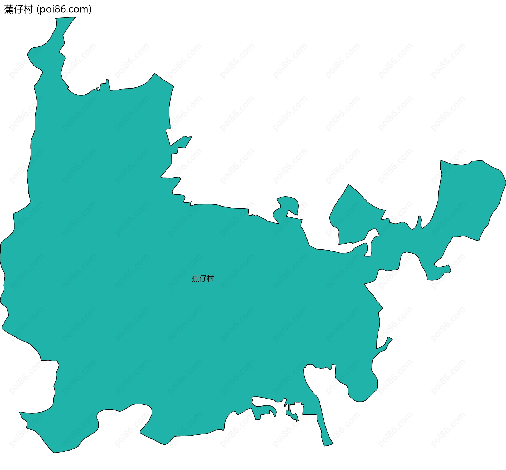 蕉仔村边界地图