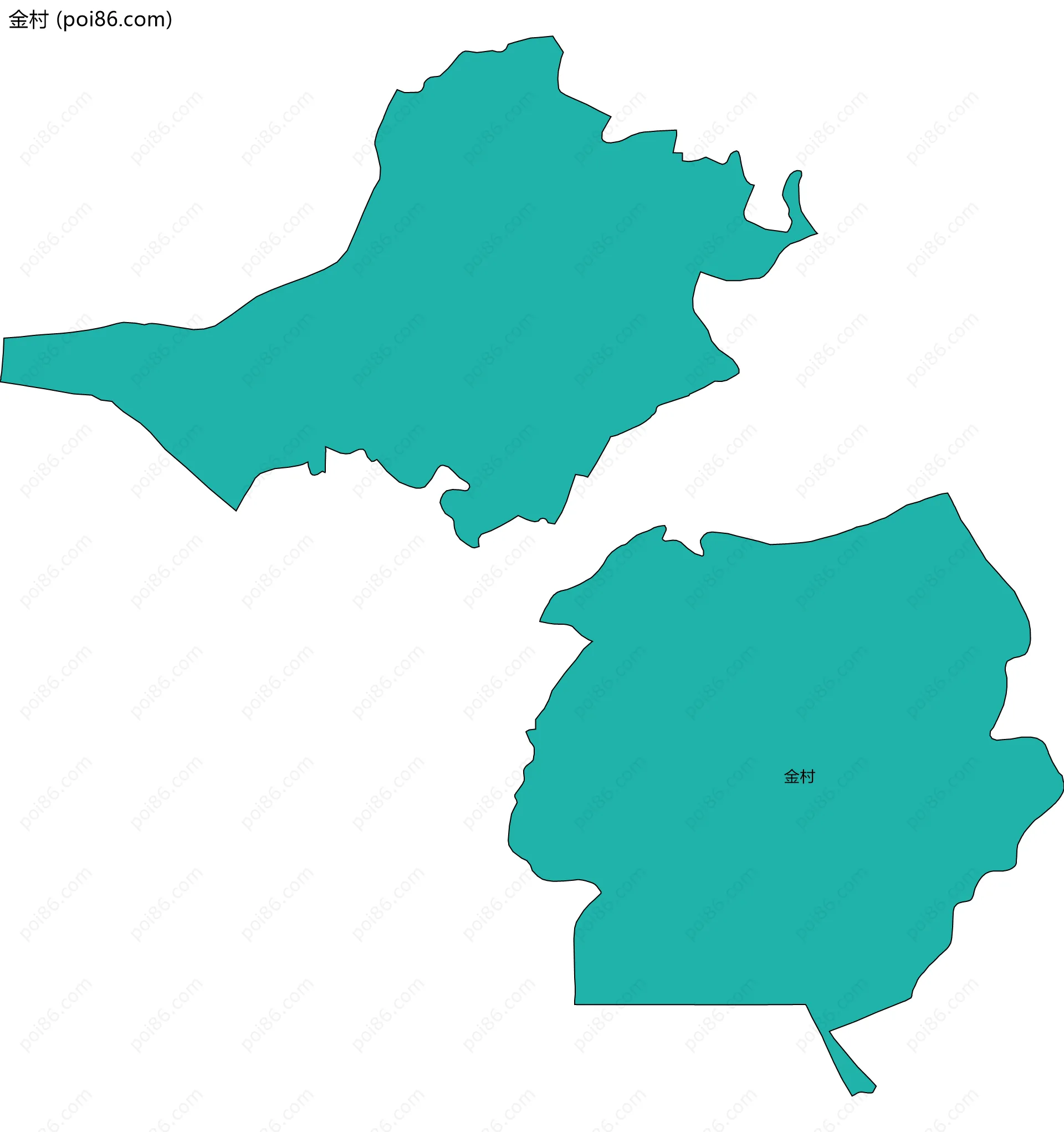 金村边界地图