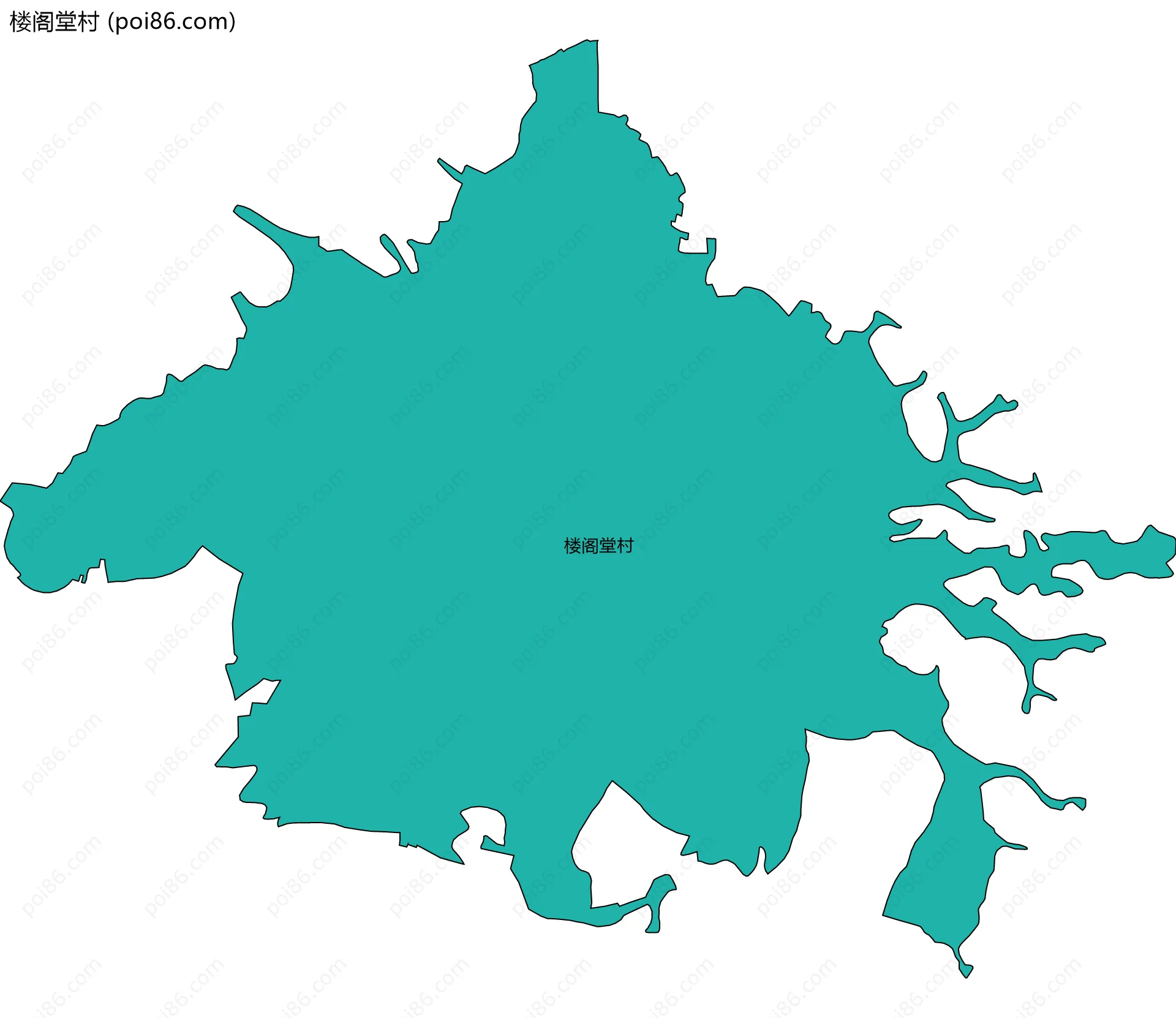 楼阁堂村边界地图