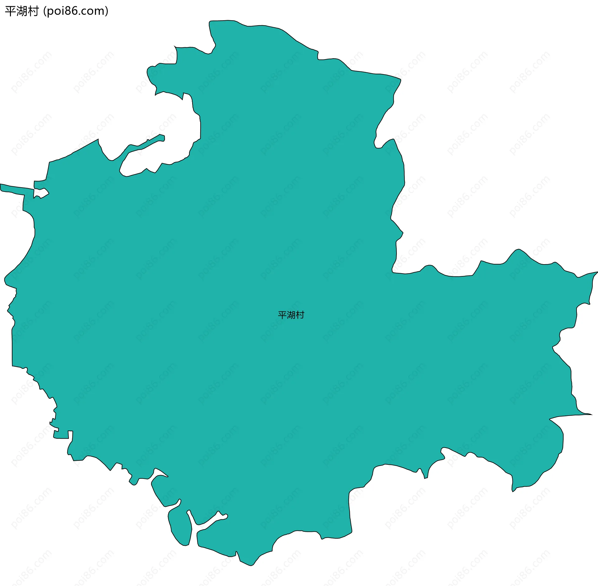 平湖村边界地图