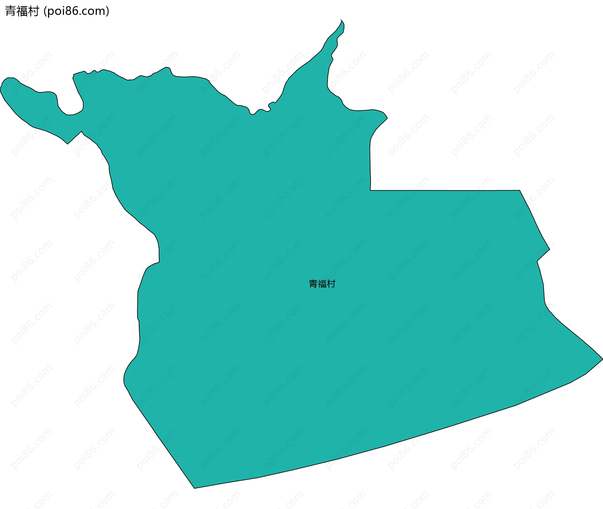 青福村边界地图