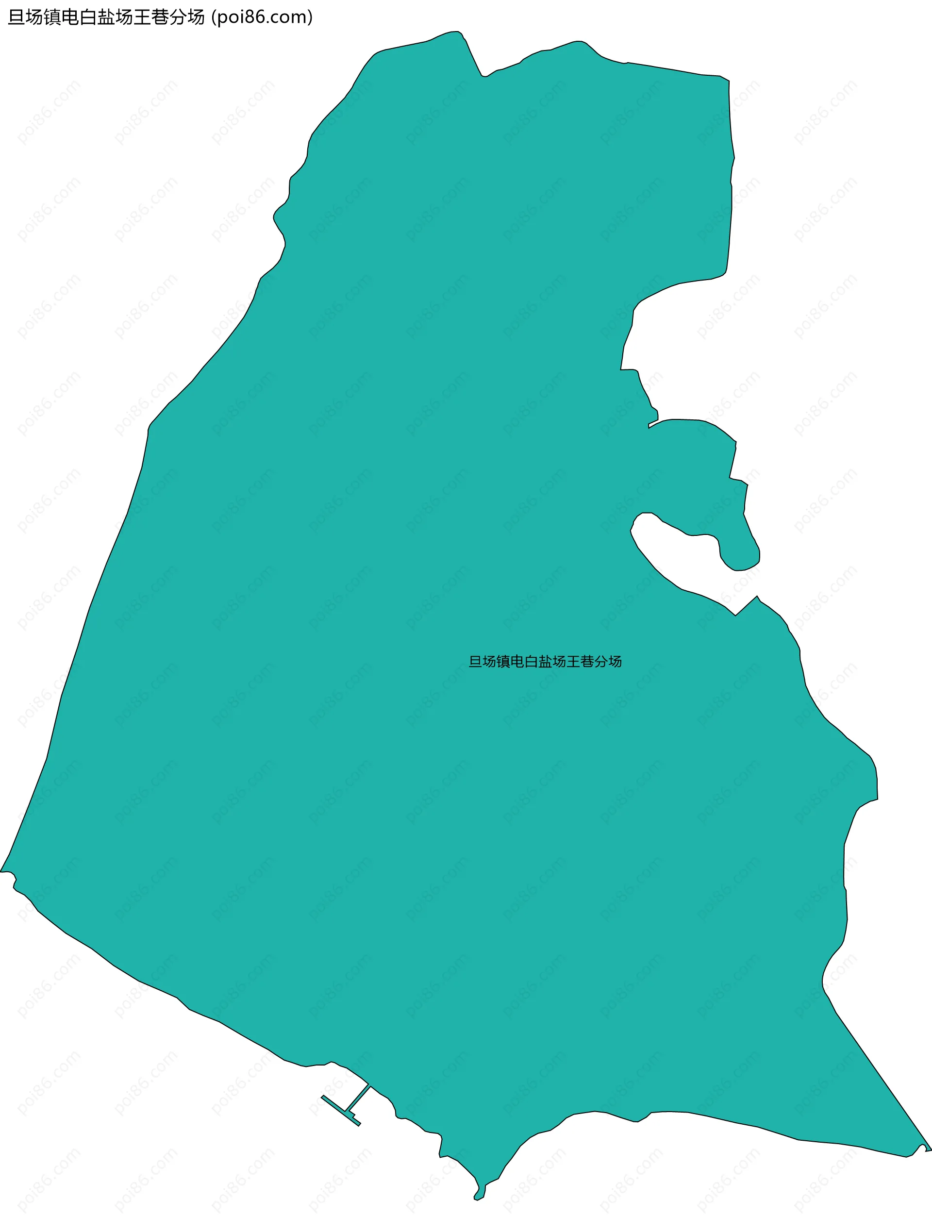 旦场镇电白盐场王巷分场边界地图