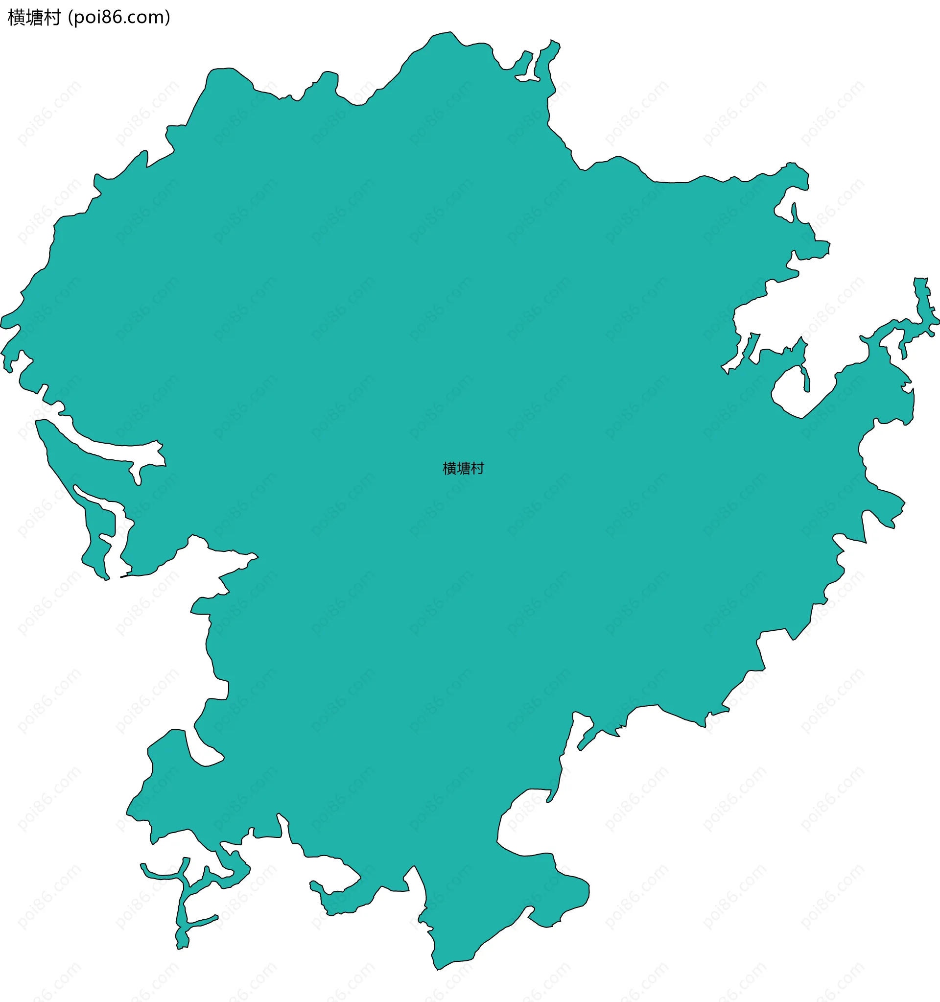 横塘村边界地图