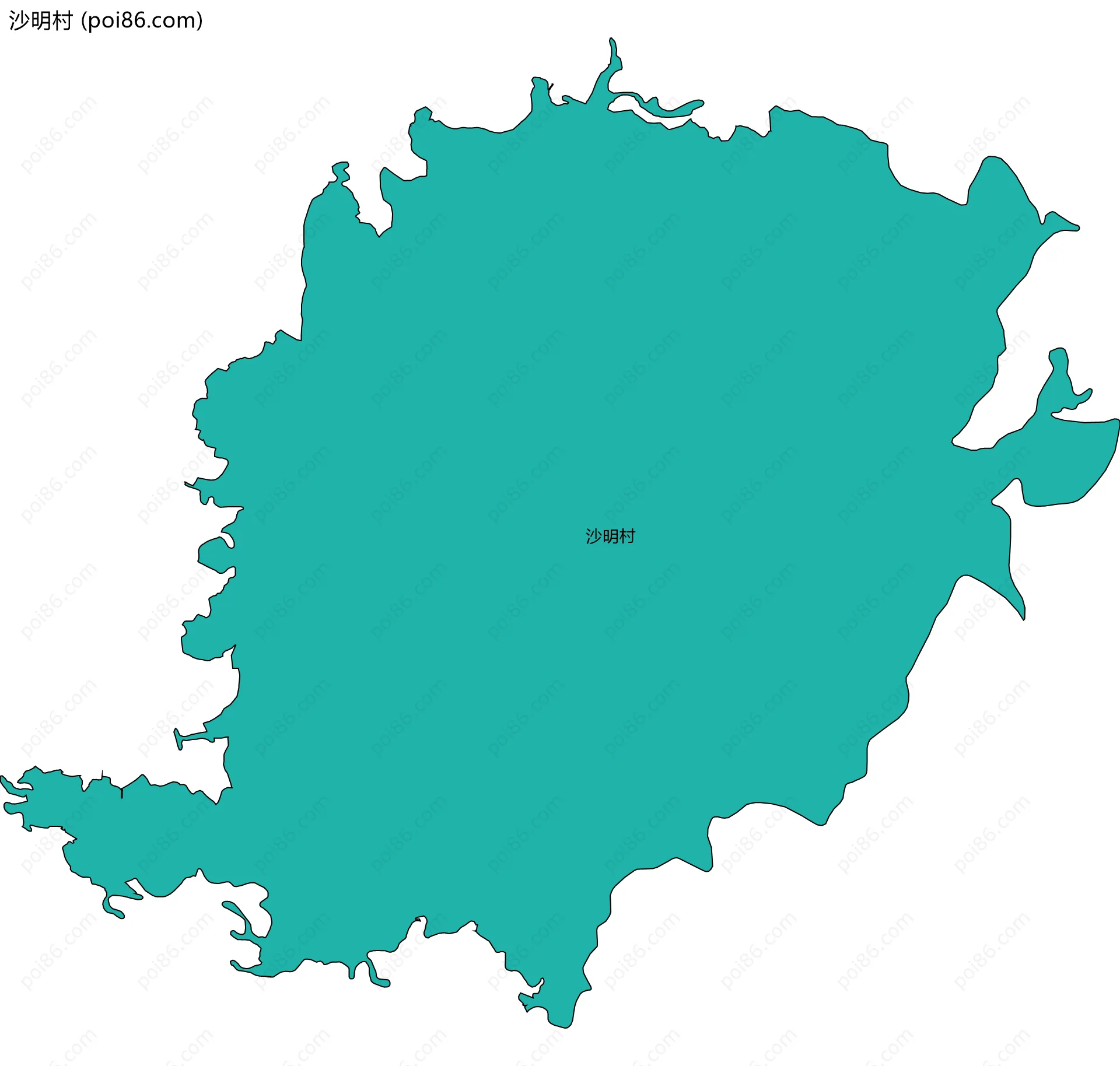 沙明村边界地图