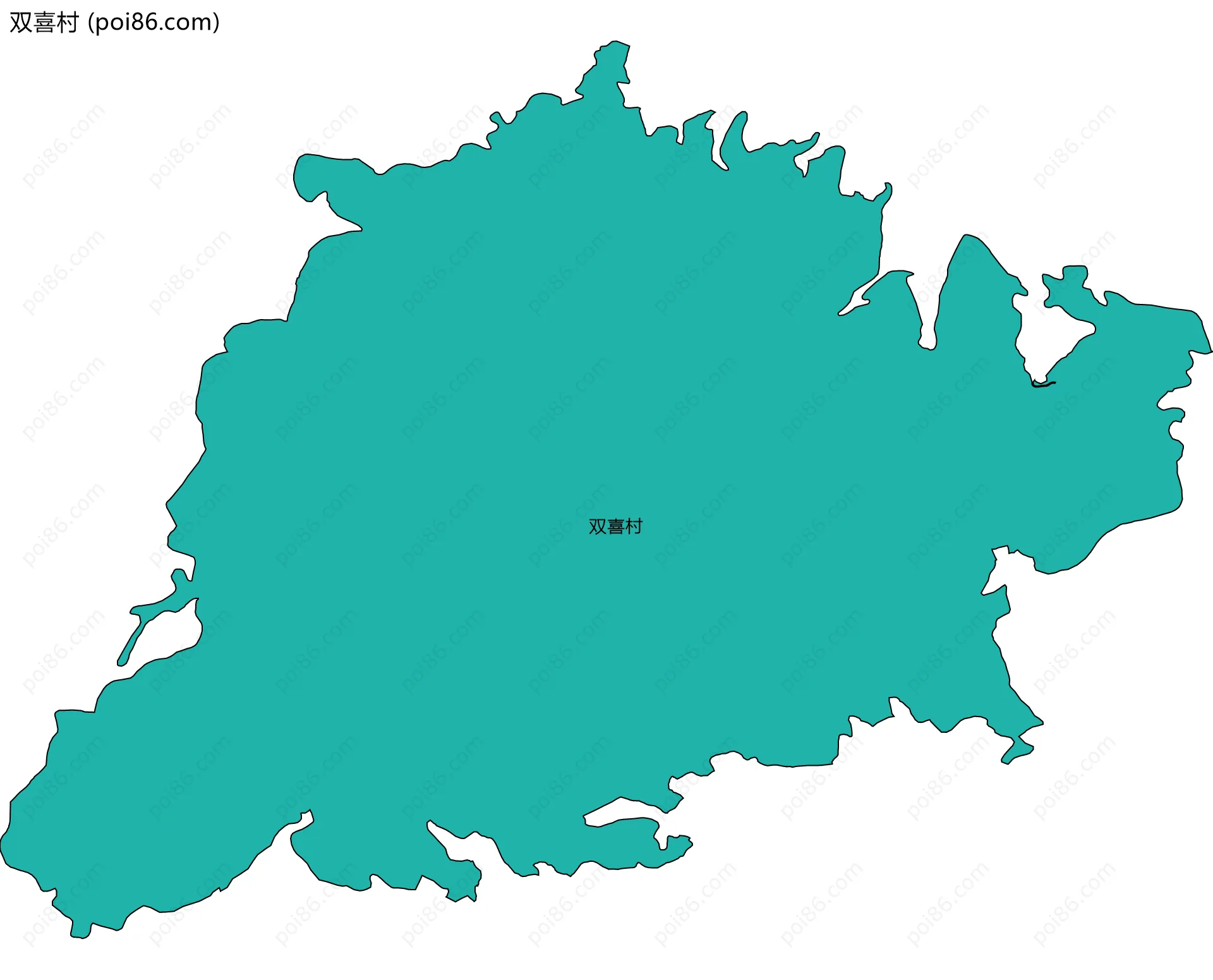 双喜村边界地图