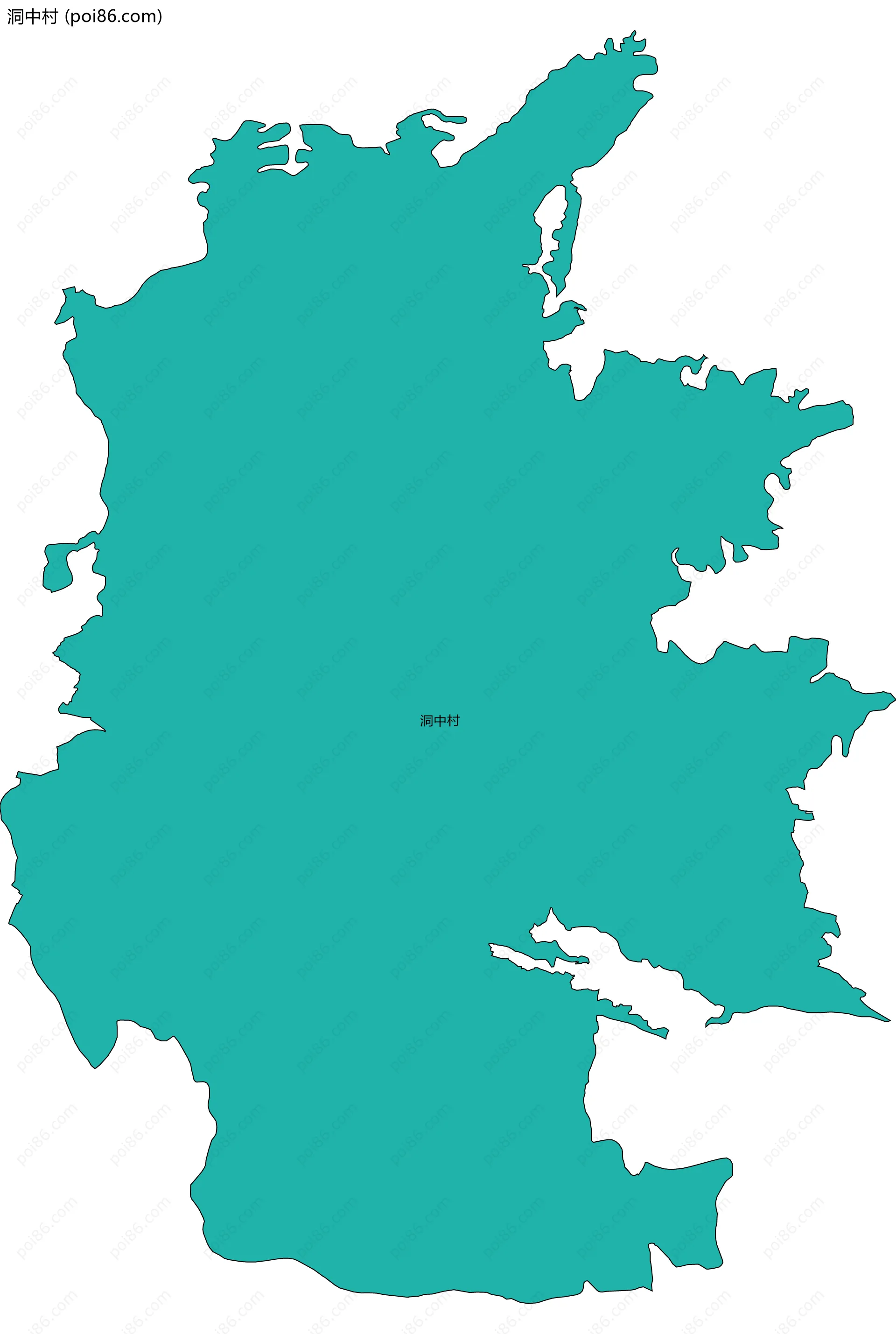 洞中村边界地图