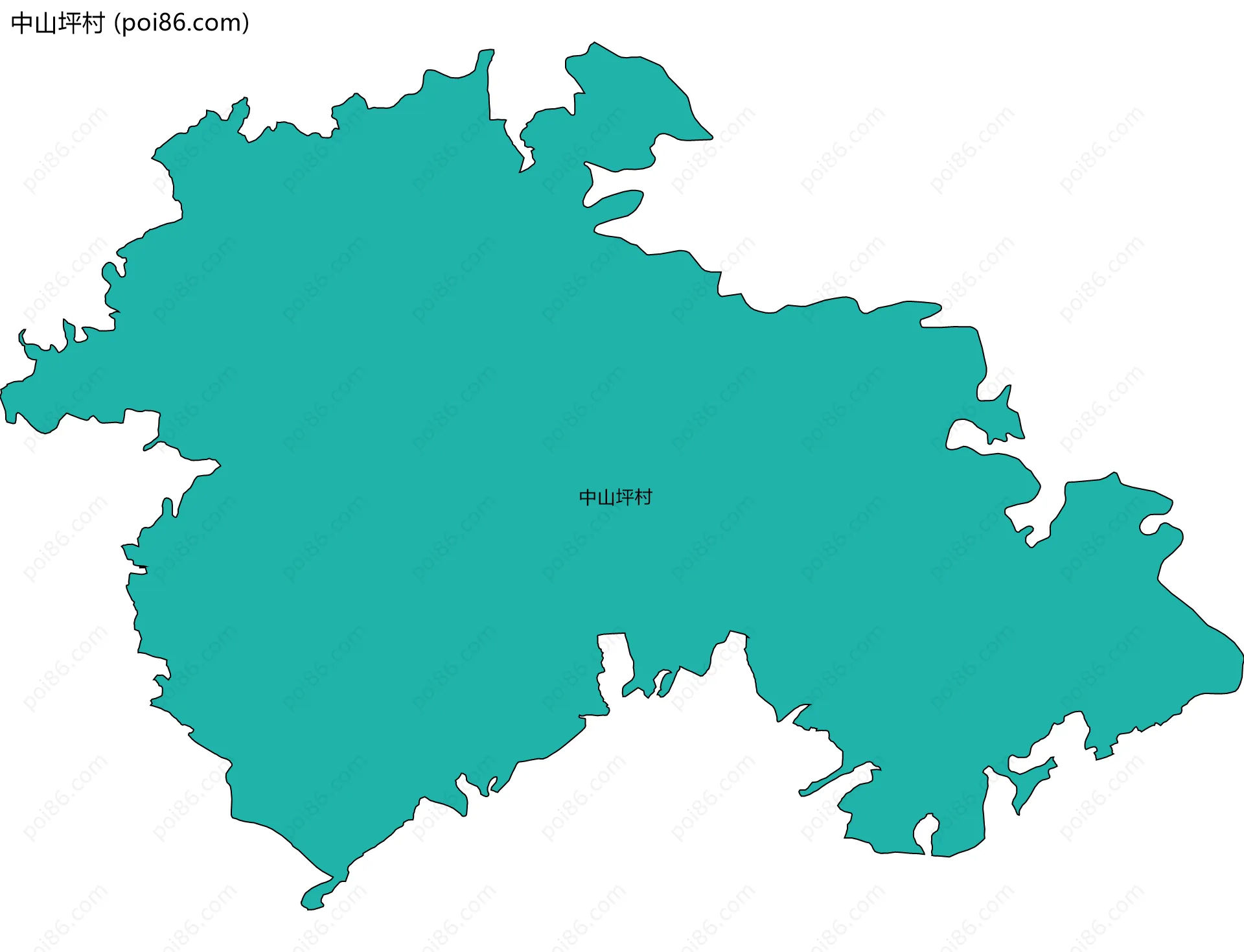 中山坪村边界地图