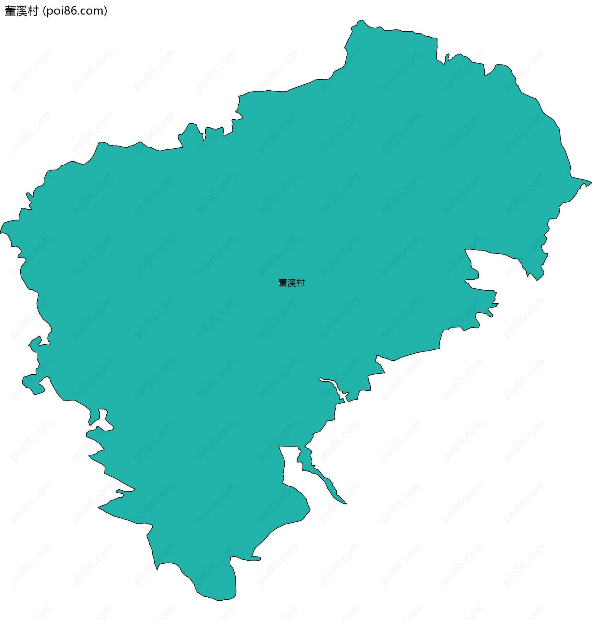 董溪村边界地图