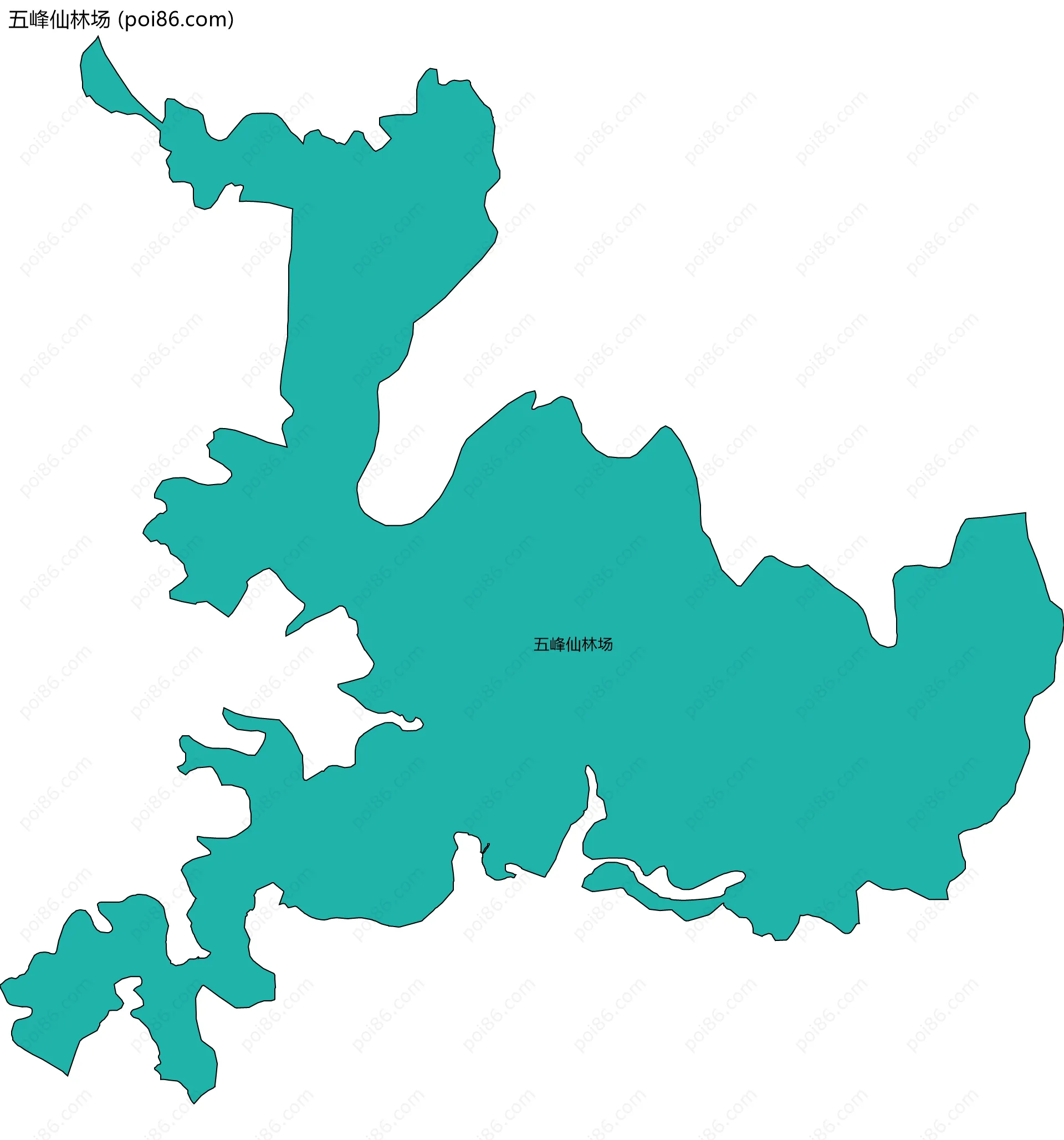 五峰仙林场边界地图