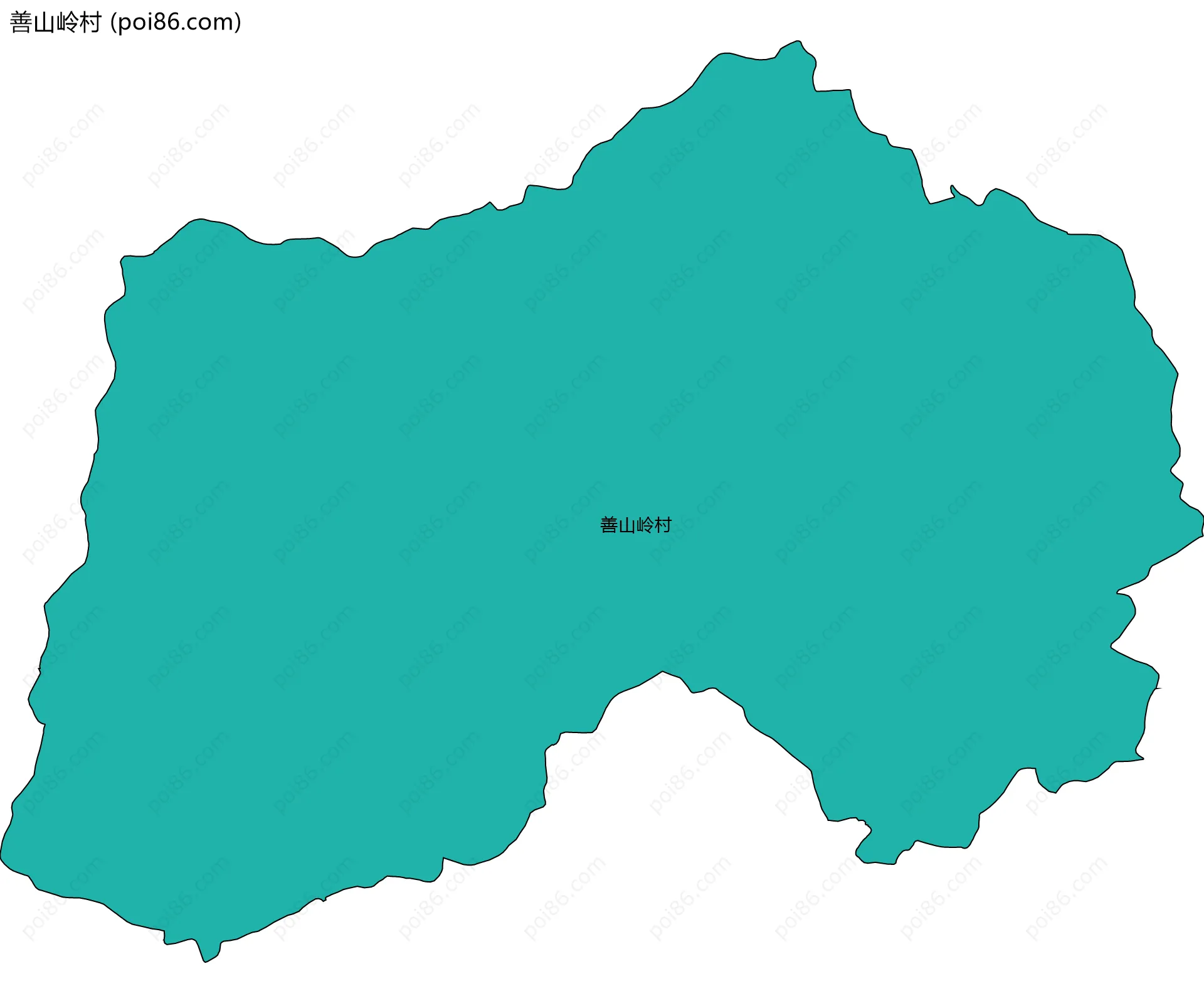 善山岭村边界地图