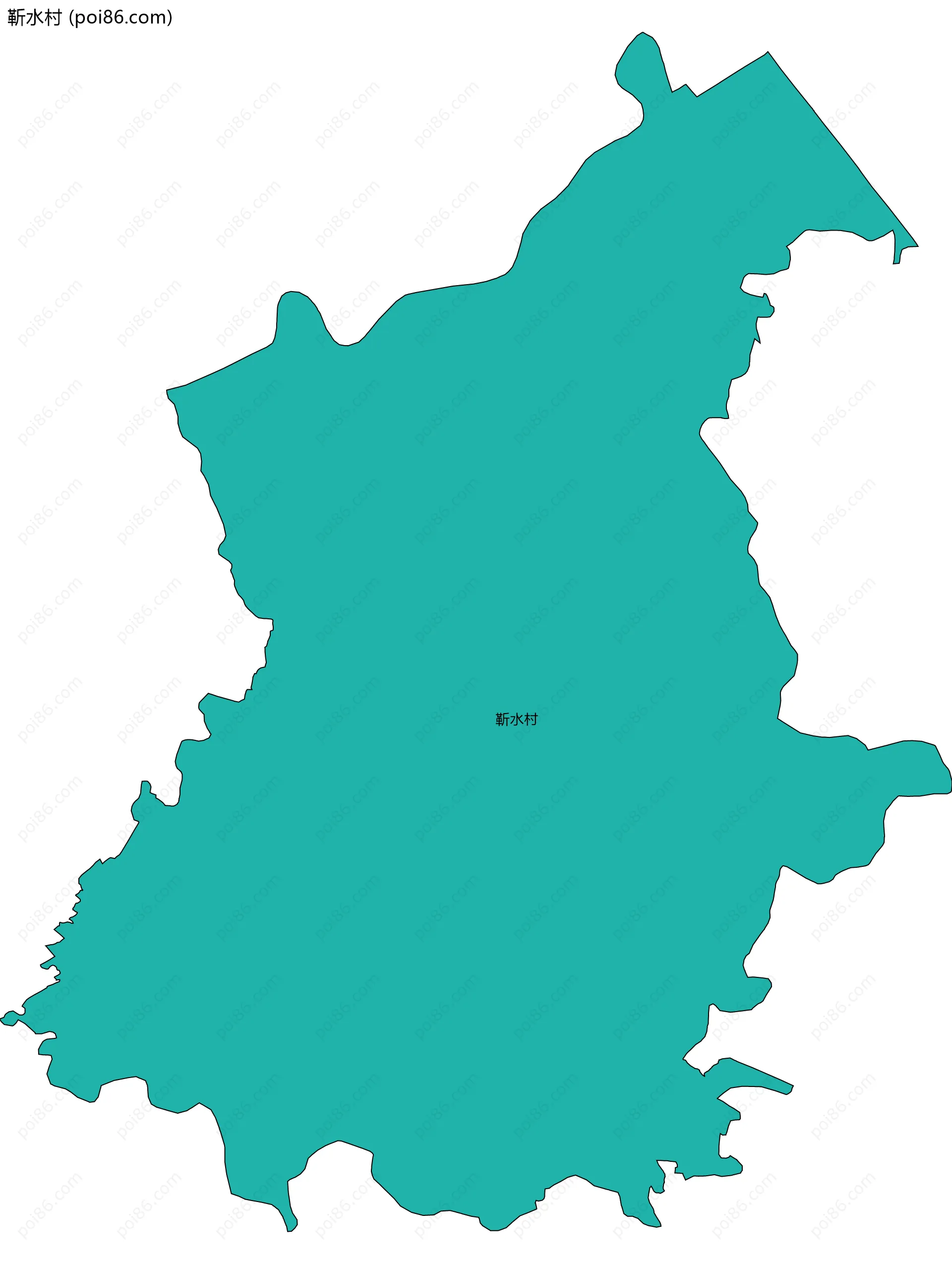 靳水村边界地图