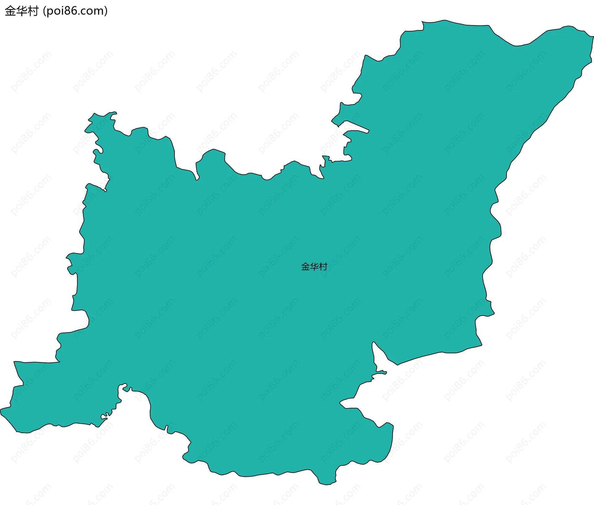 金华村边界地图