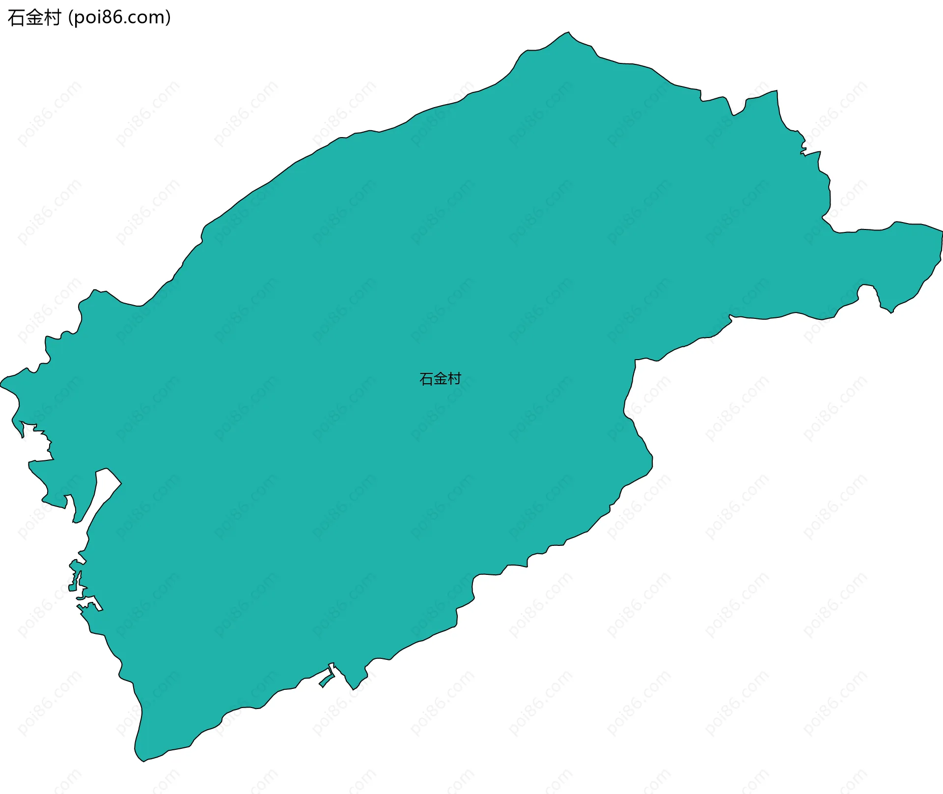 石金村边界地图
