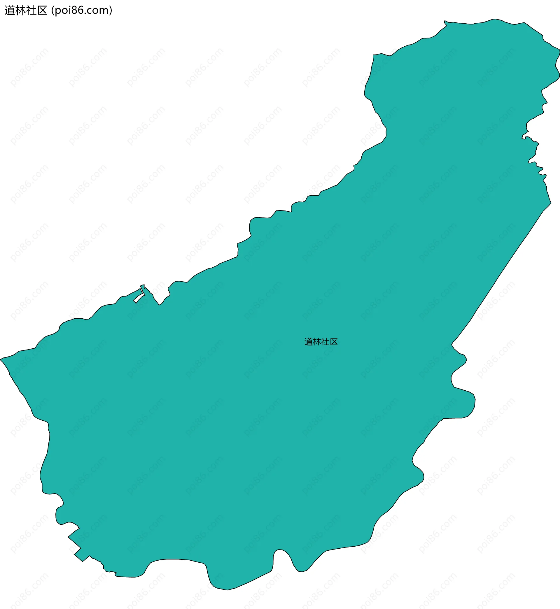 道林社区边界地图