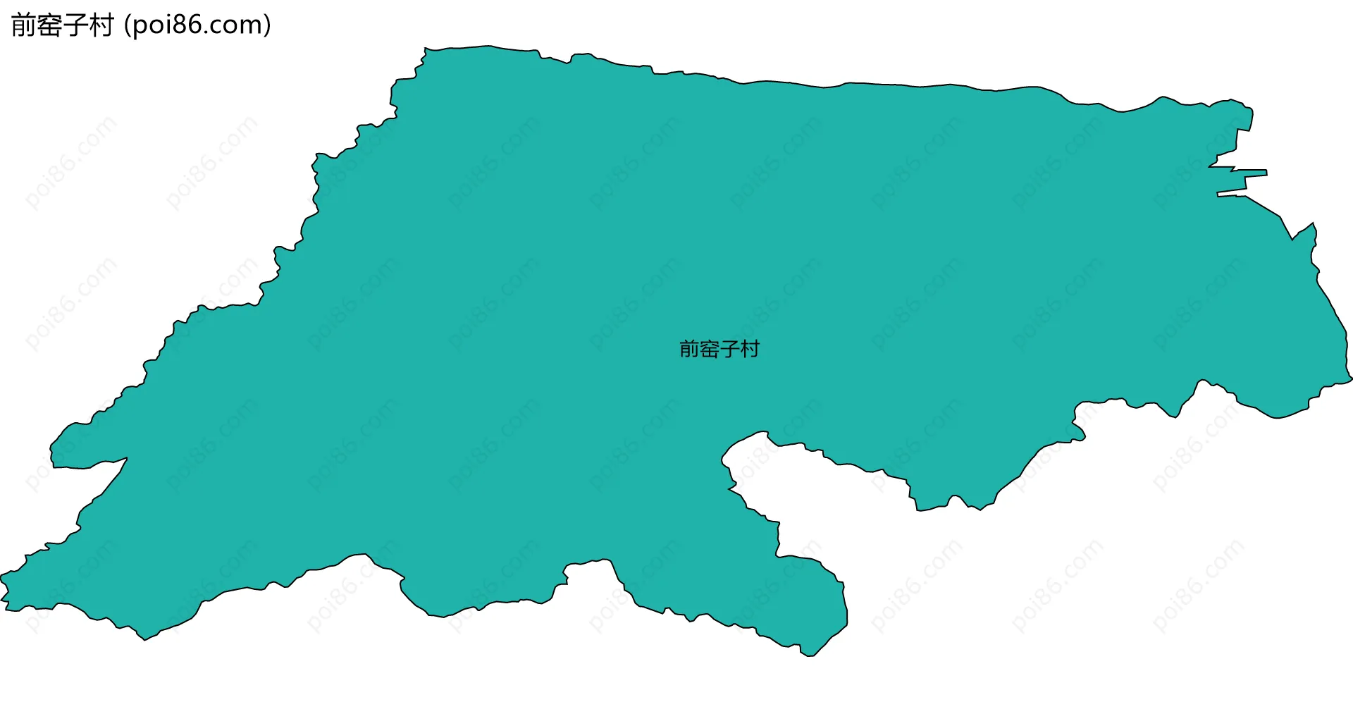 前窑子村边界地图