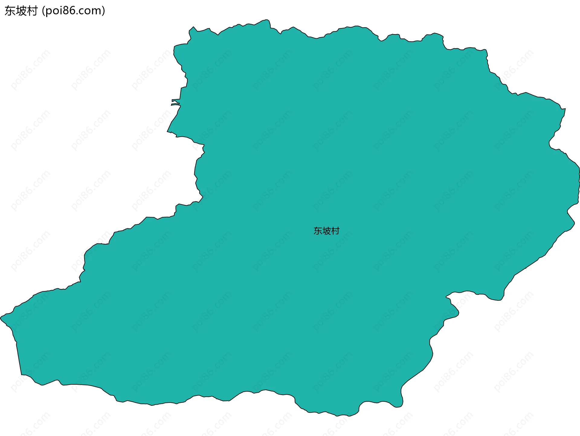 东坡村边界地图