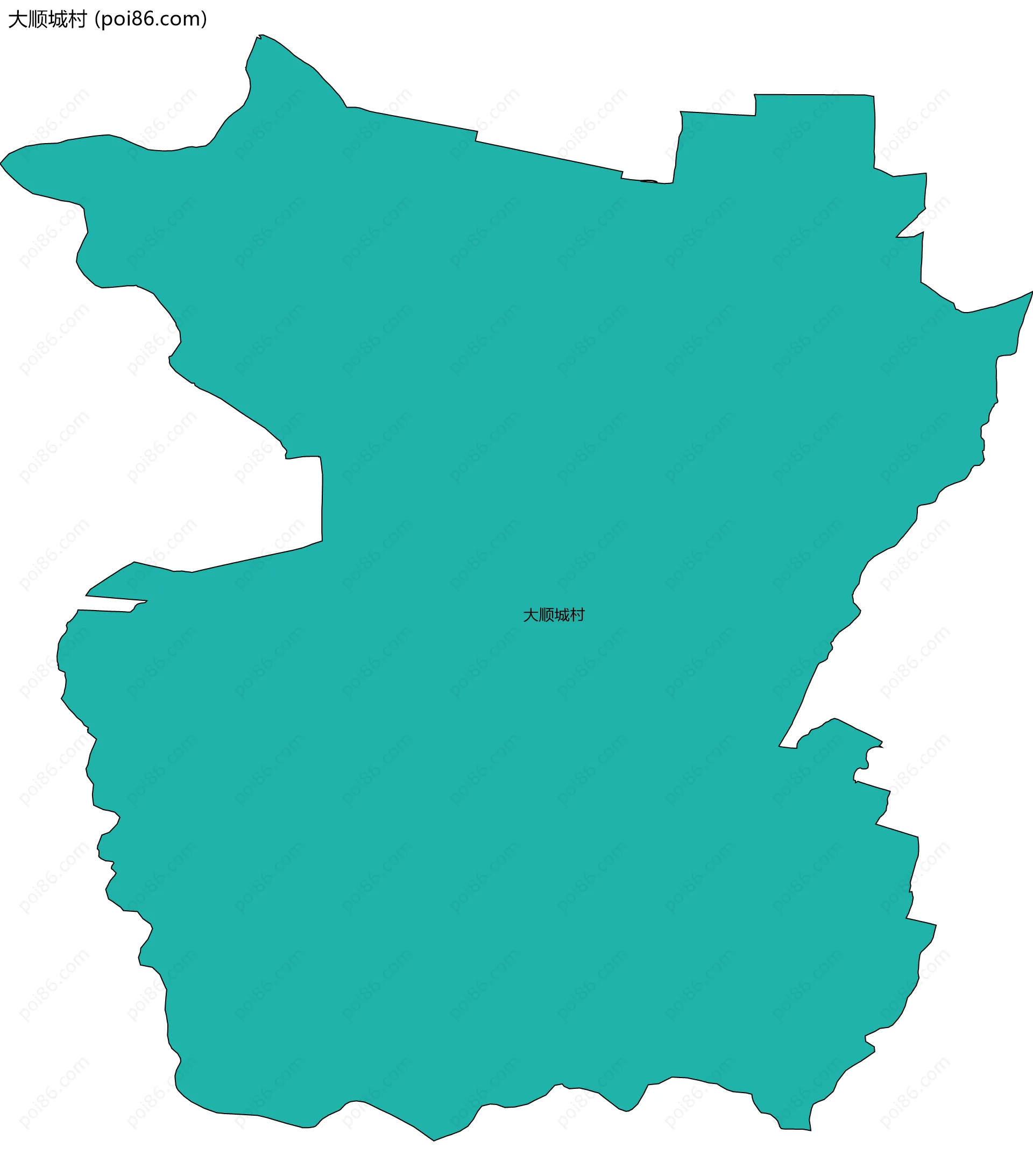 大顺城村边界地图