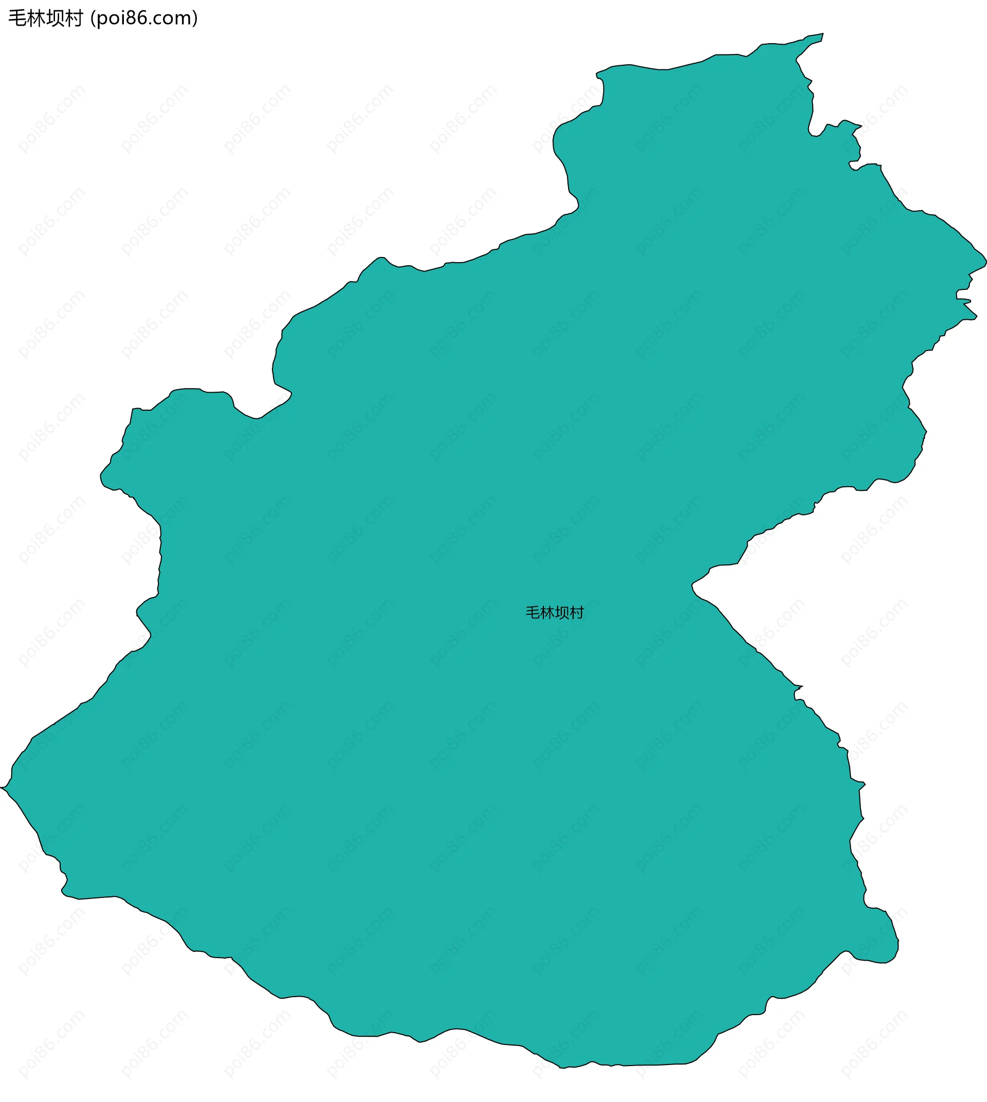 毛林坝村边界地图