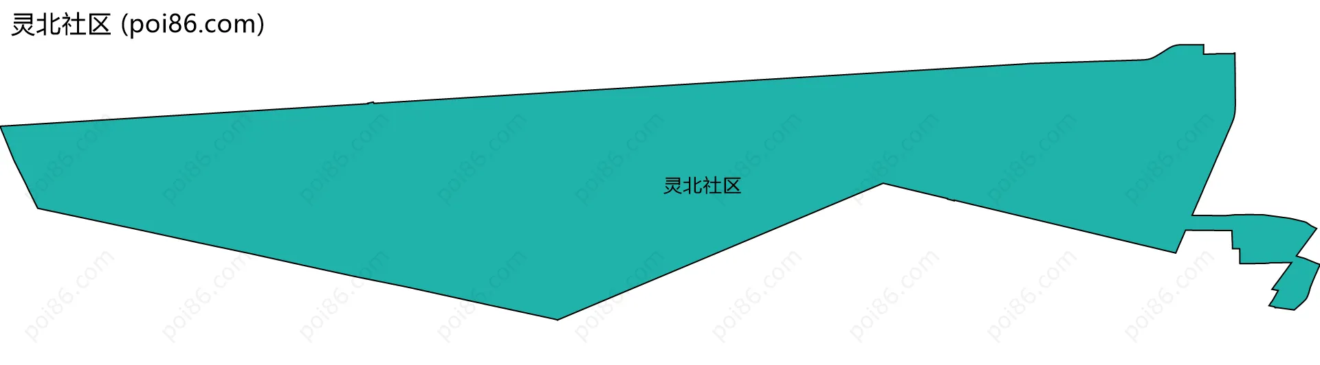 灵北社区边界地图