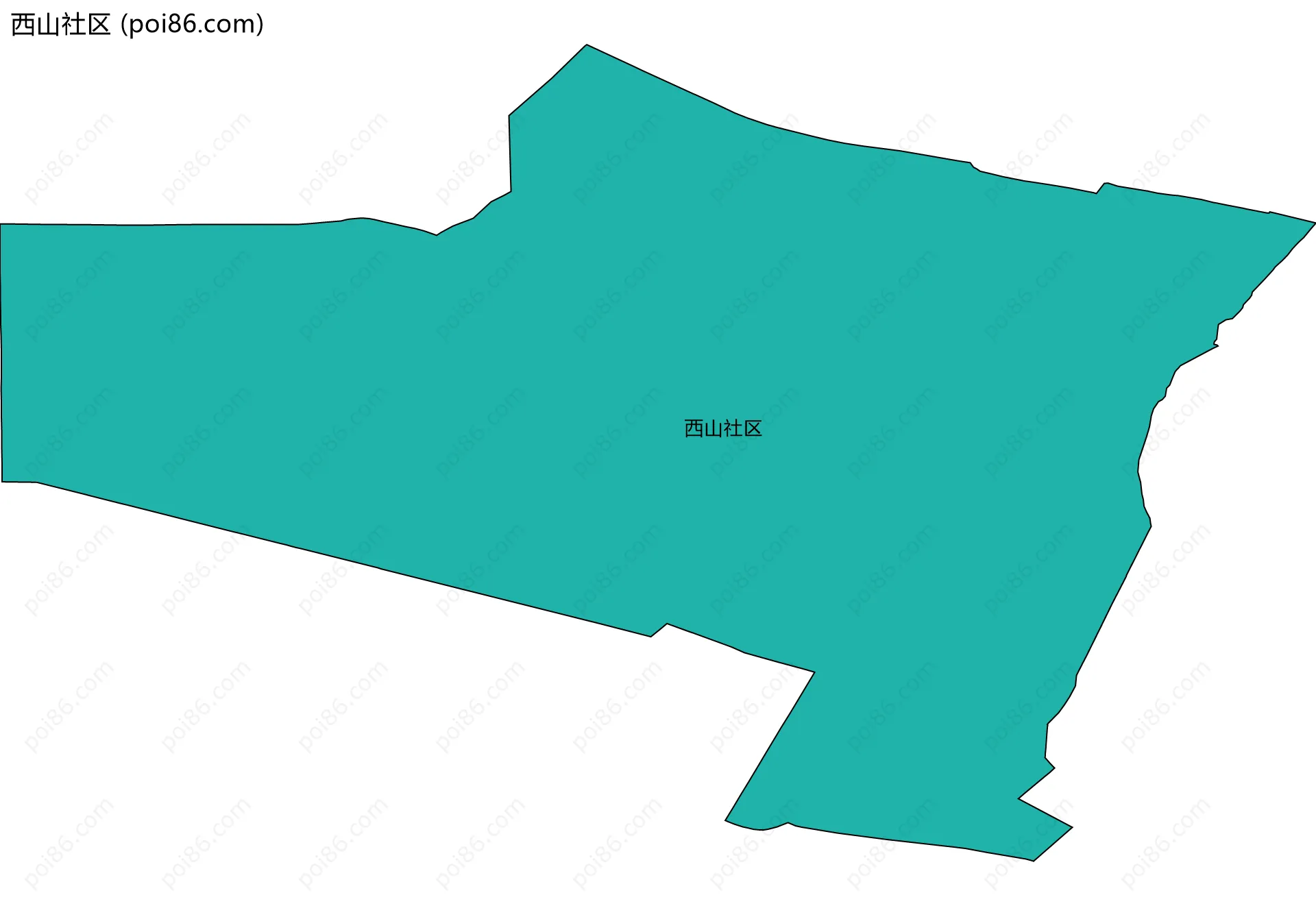 西山社区边界地图