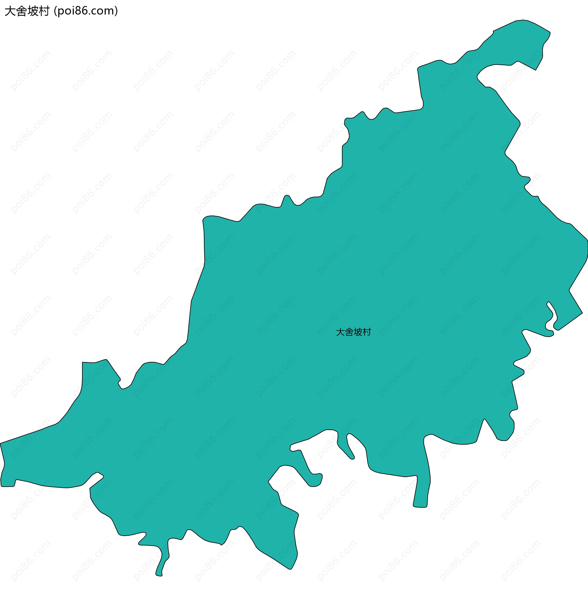 大舍坡村边界地图