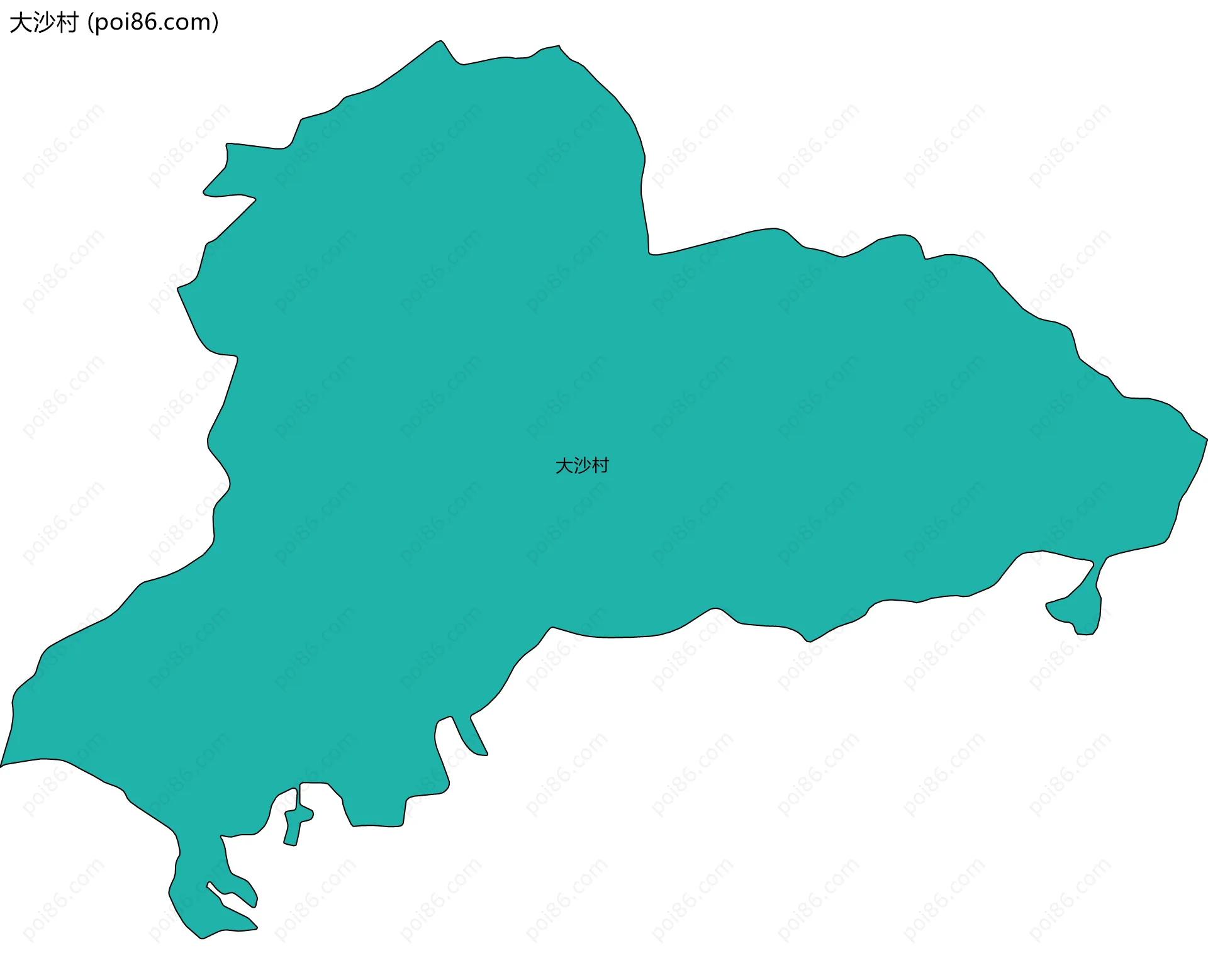 大沙村边界地图