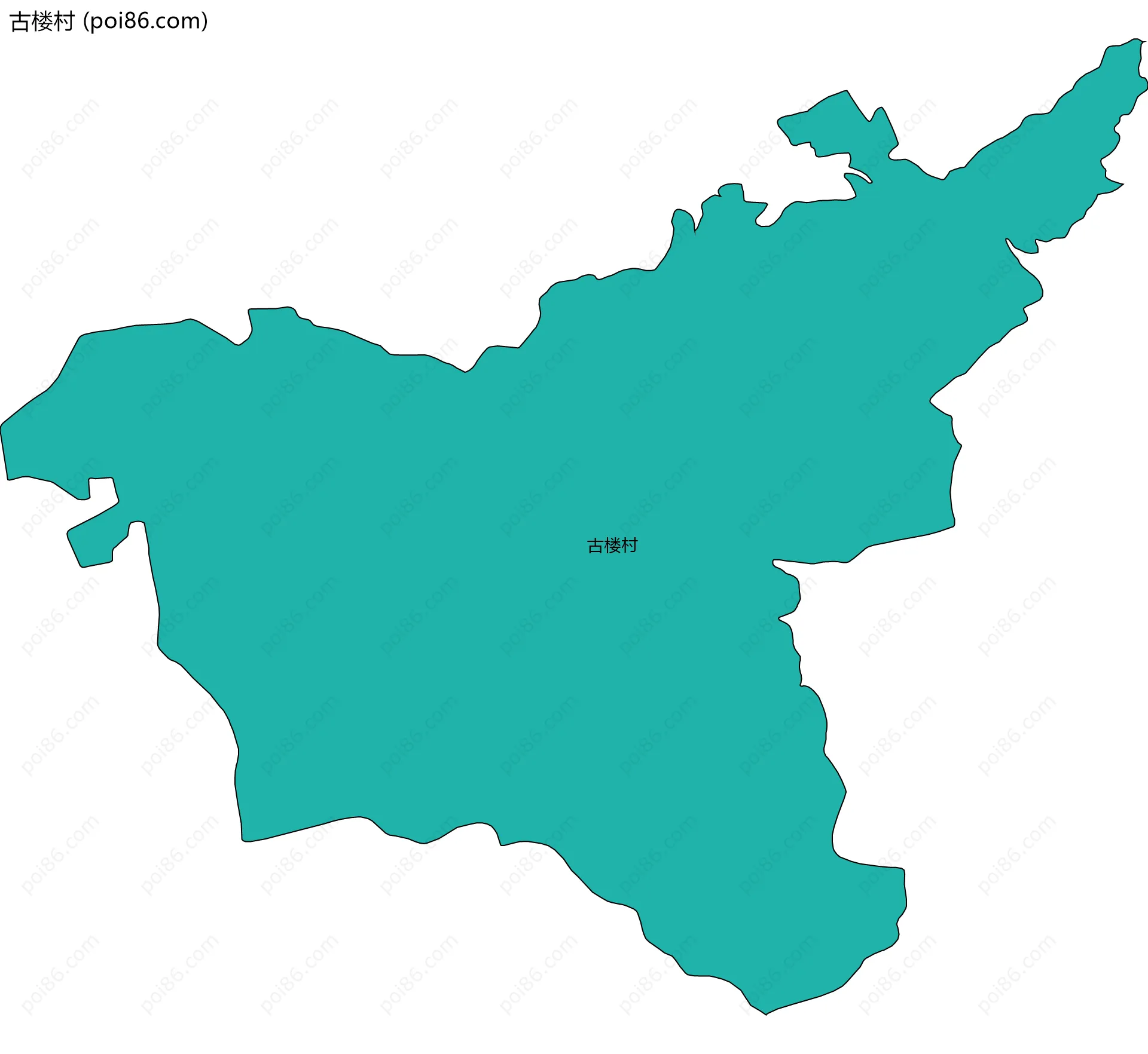 古楼村边界地图