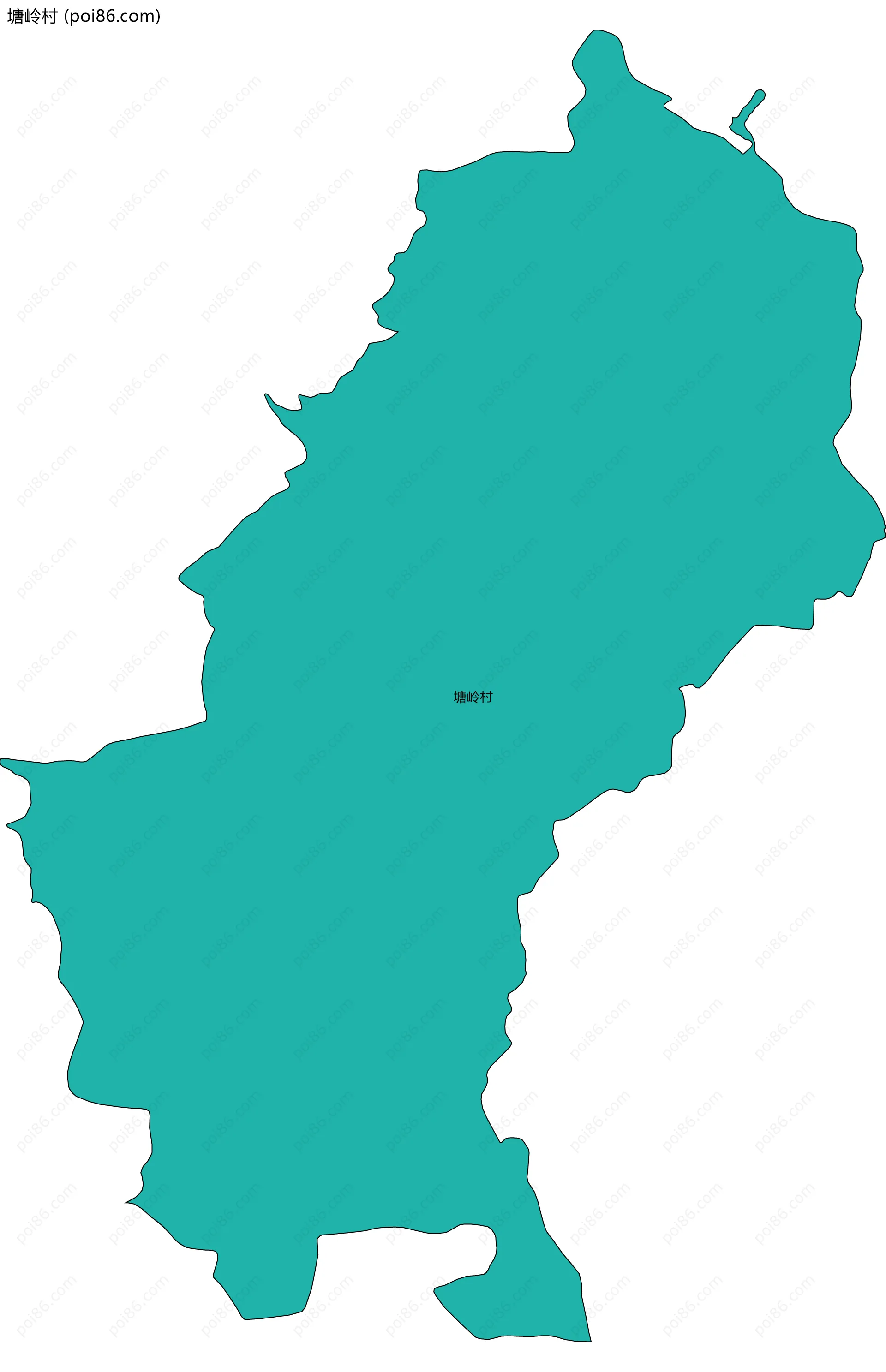 塘岭村边界地图