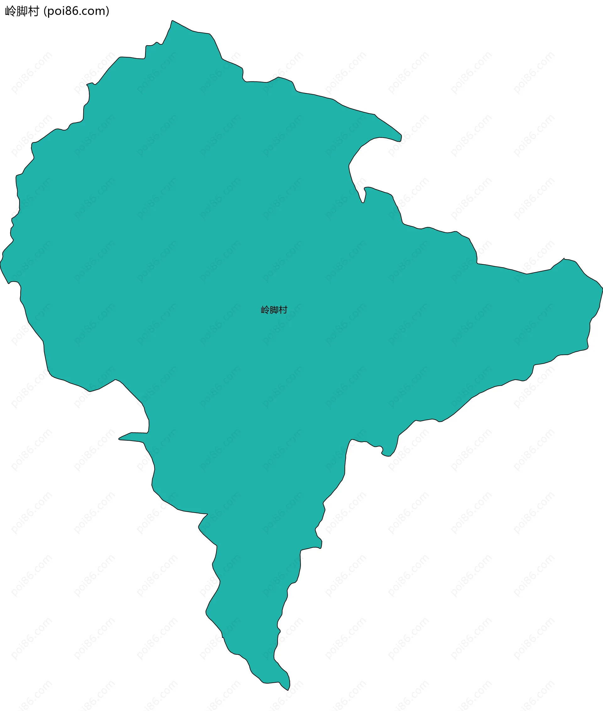 岭脚村边界地图