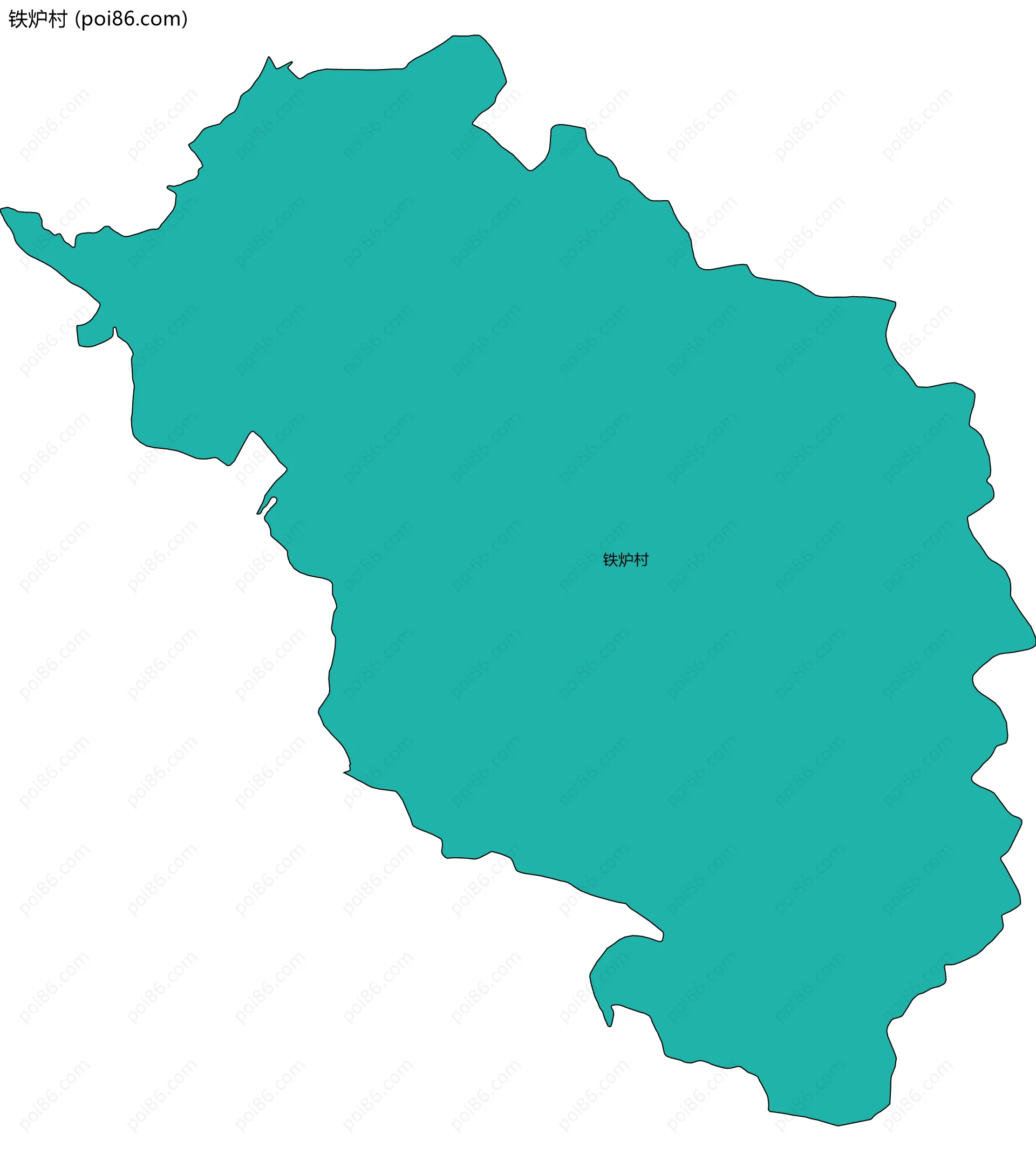 铁炉村边界地图