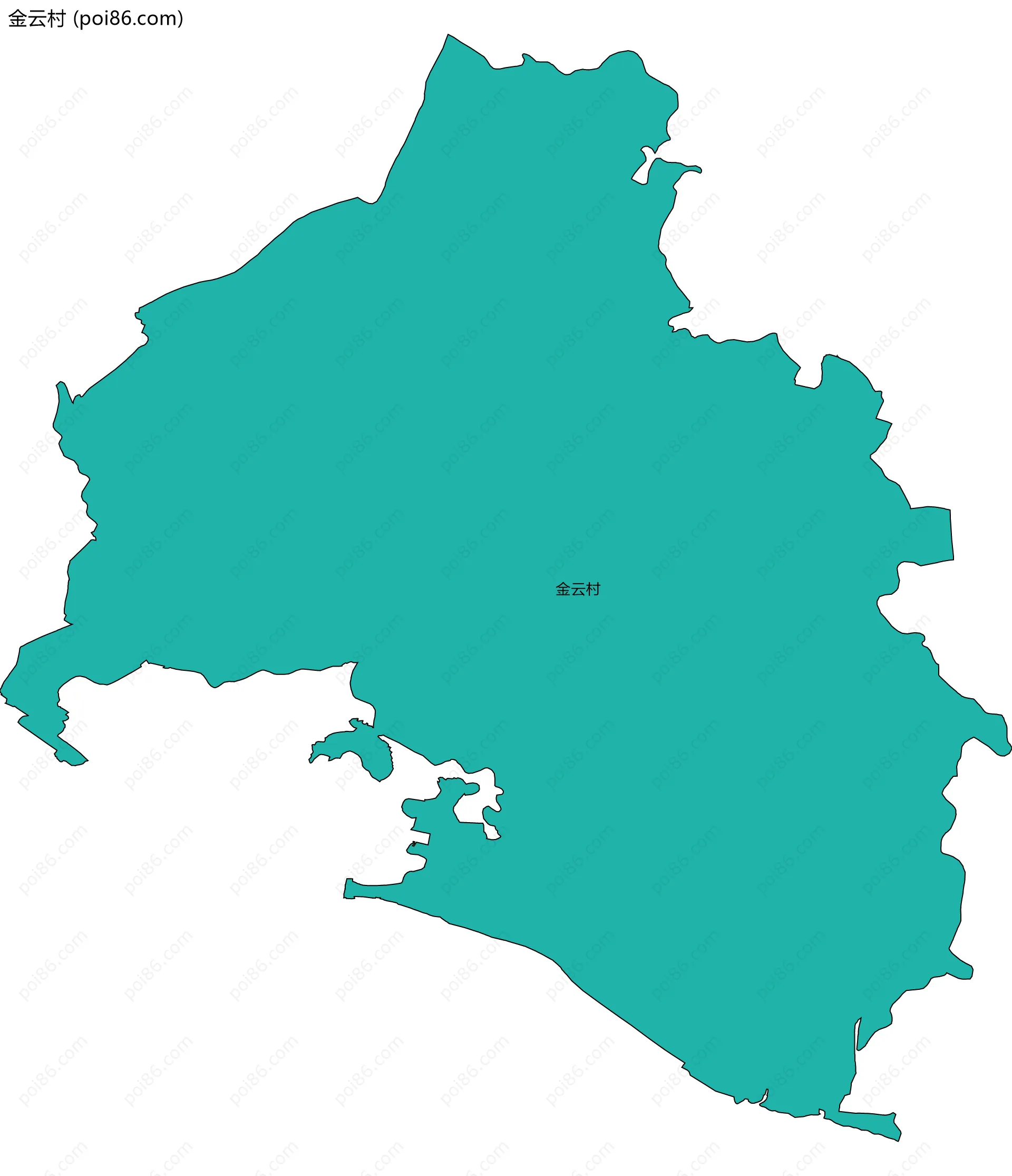 金云村边界地图