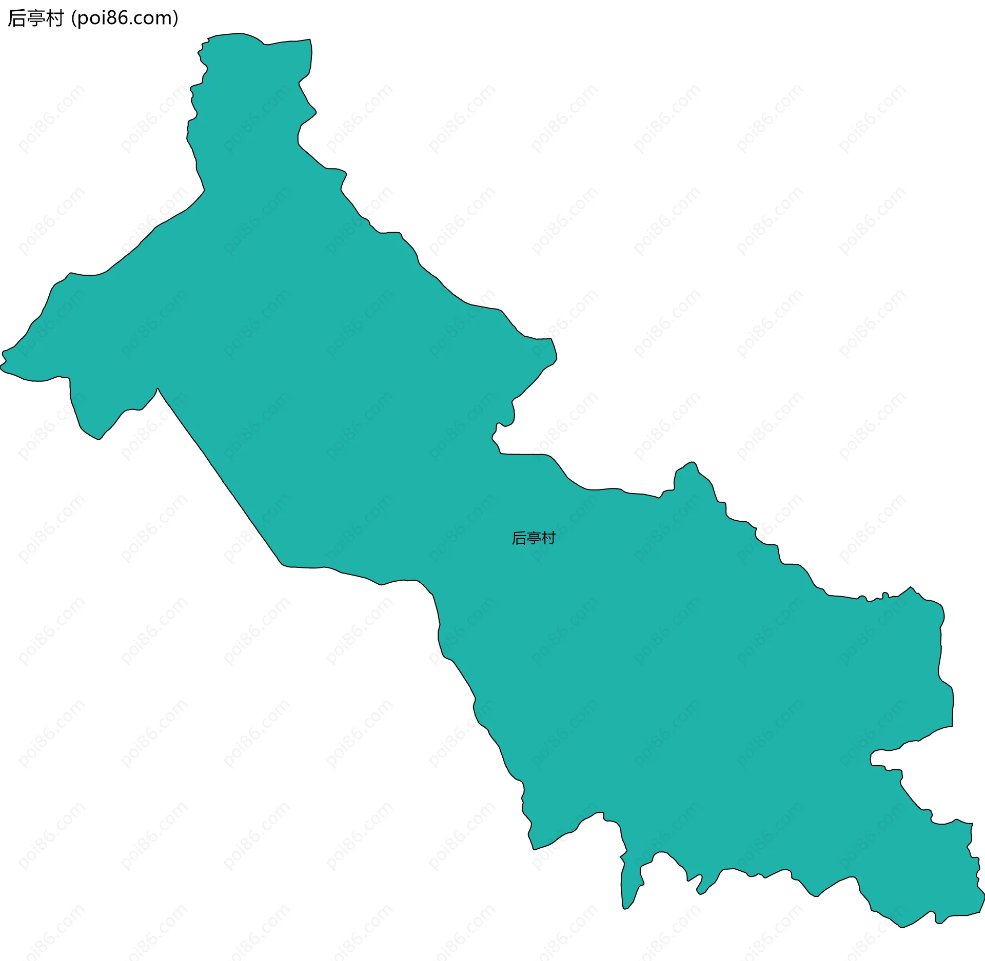 后亭村边界地图