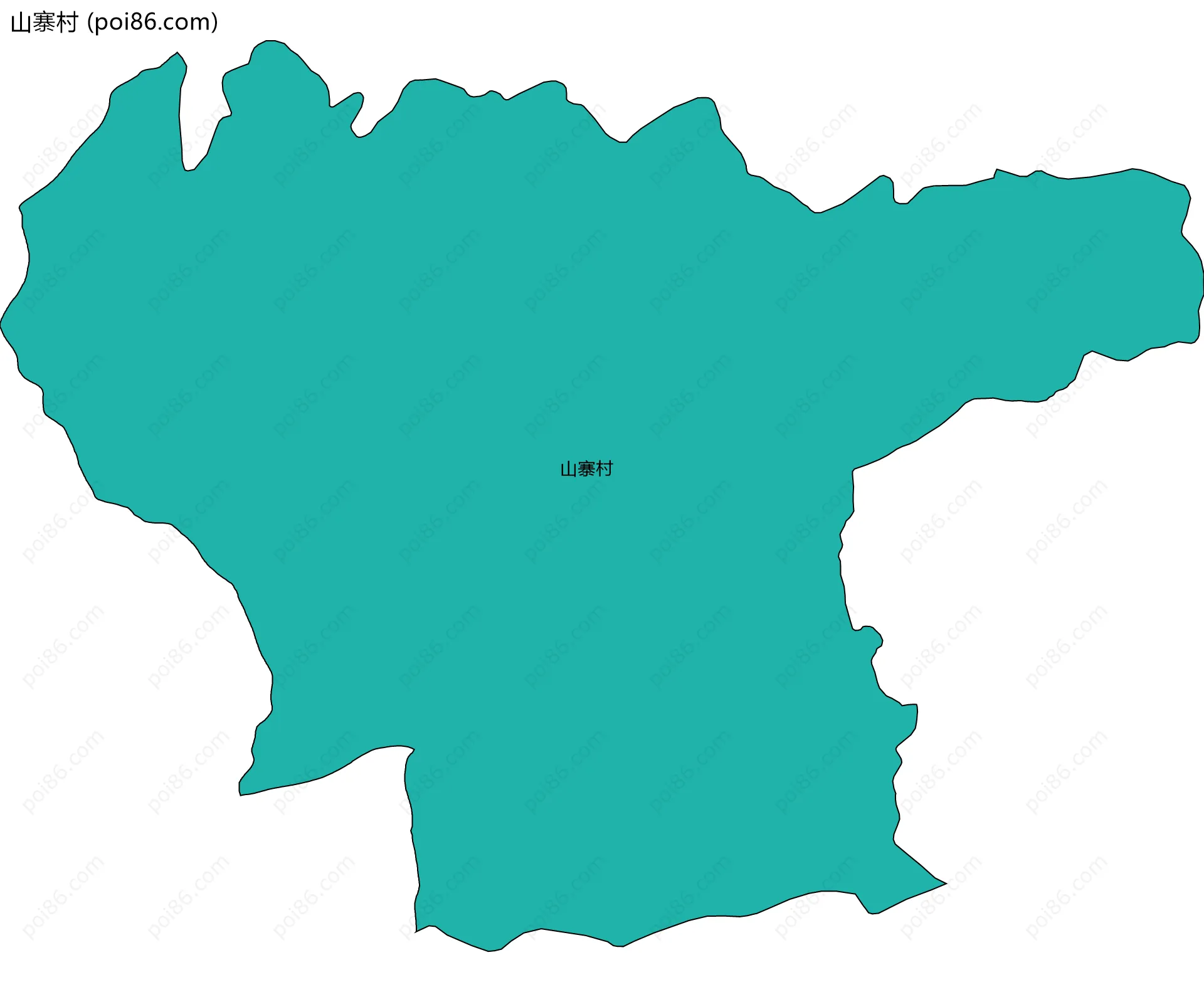 山寨村边界地图