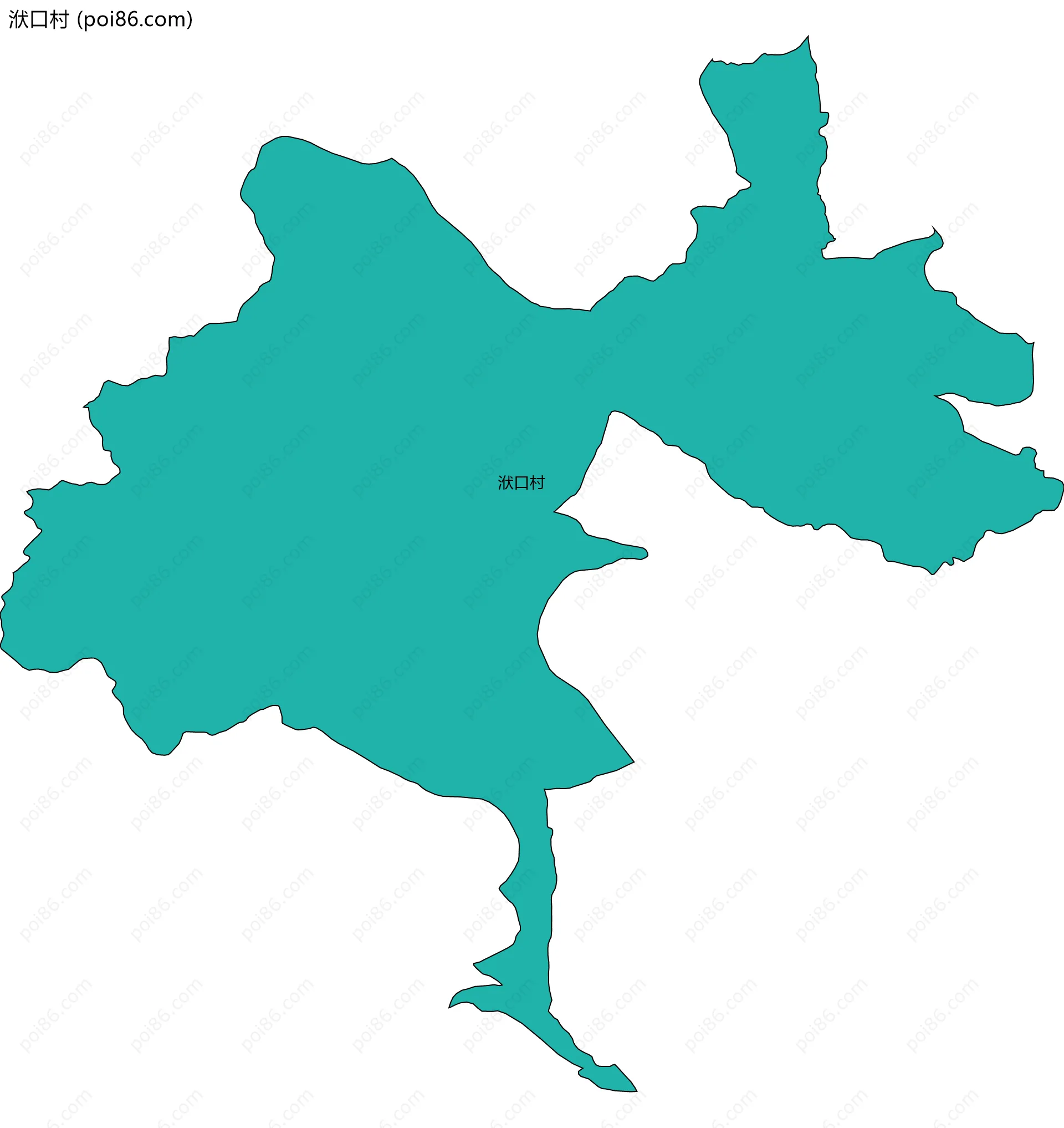 洑口村边界地图