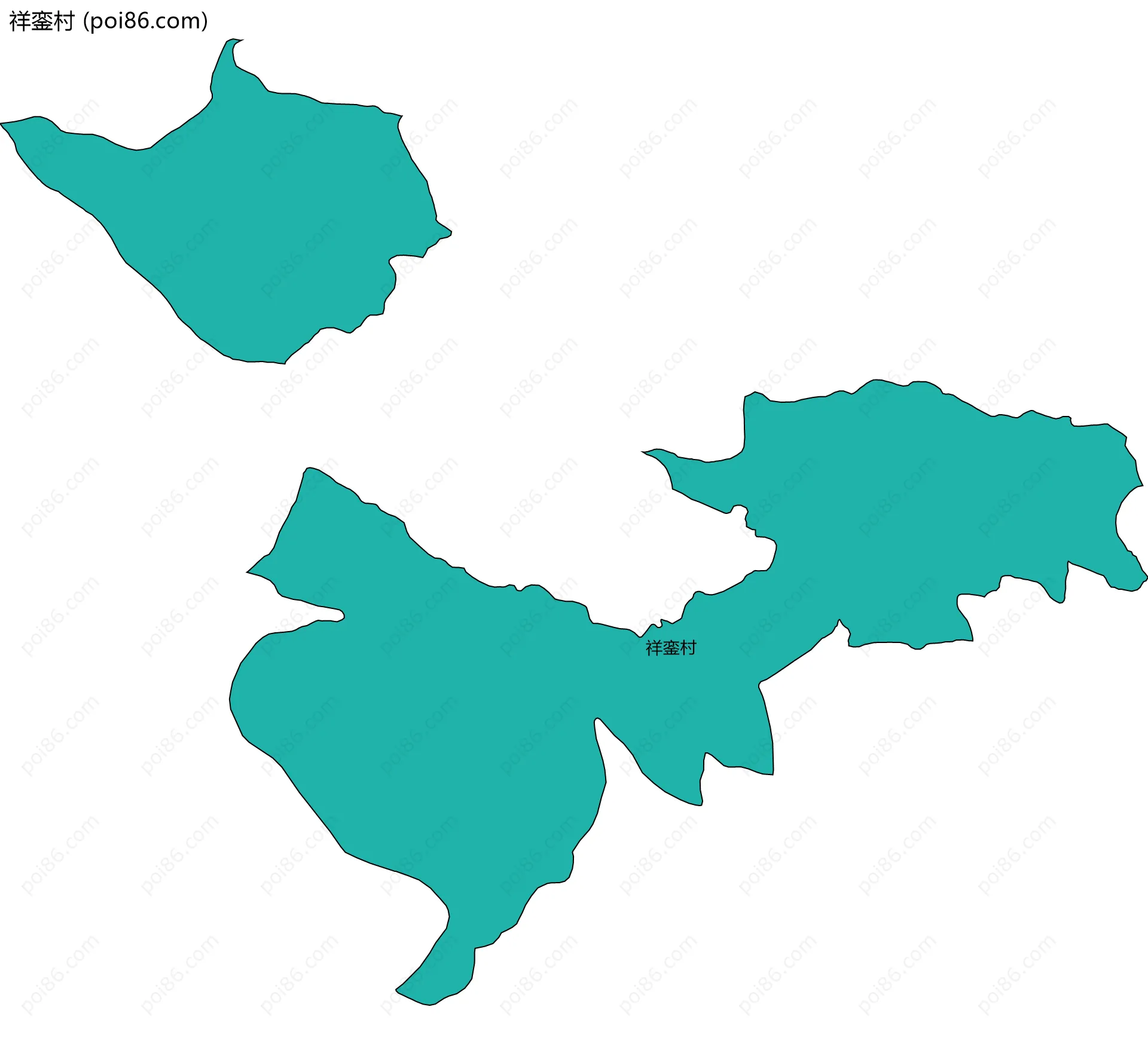 祥銮村边界地图