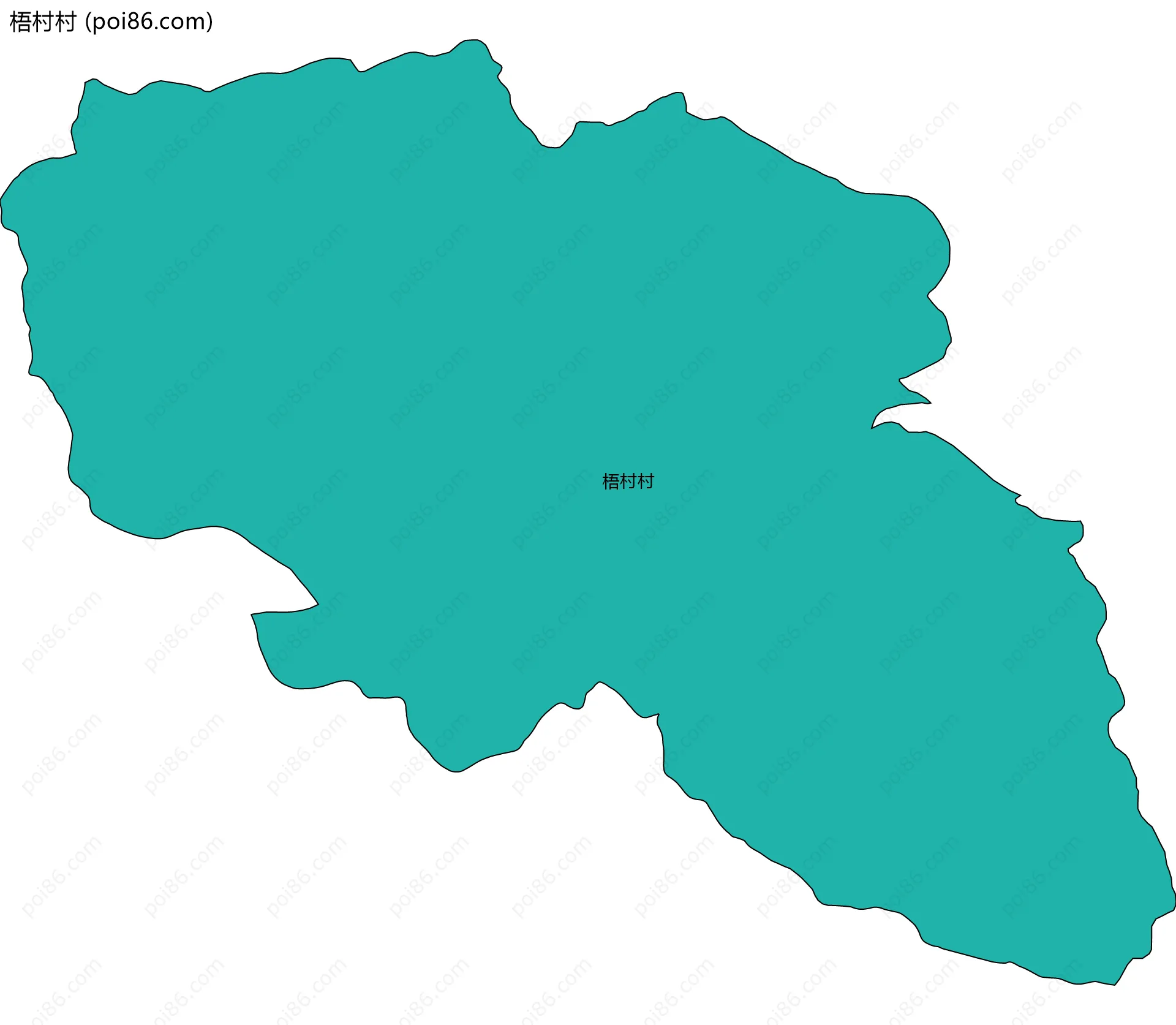 梧村村边界地图