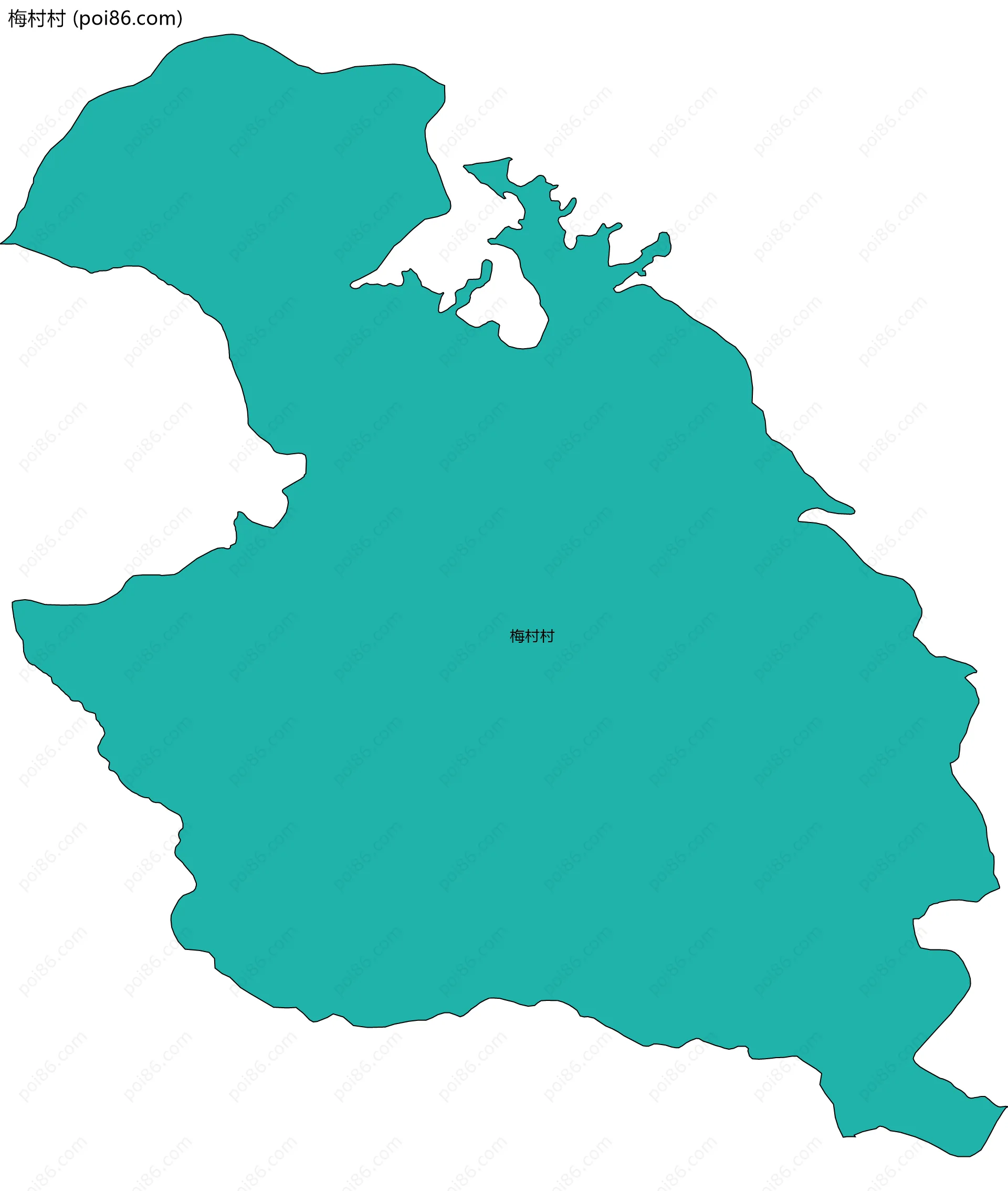 梅村村边界地图