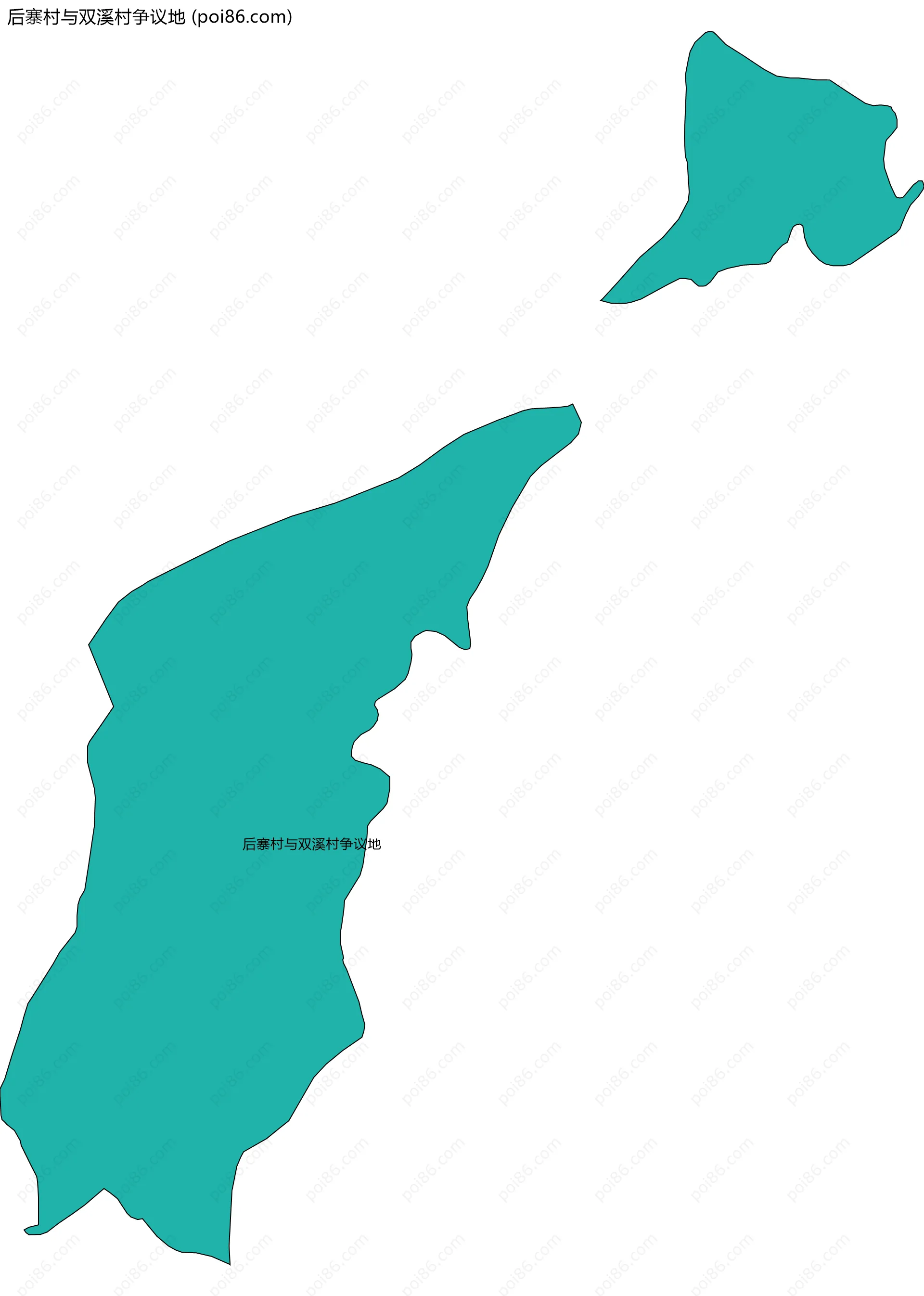 后寨村与双溪村争议地边界地图