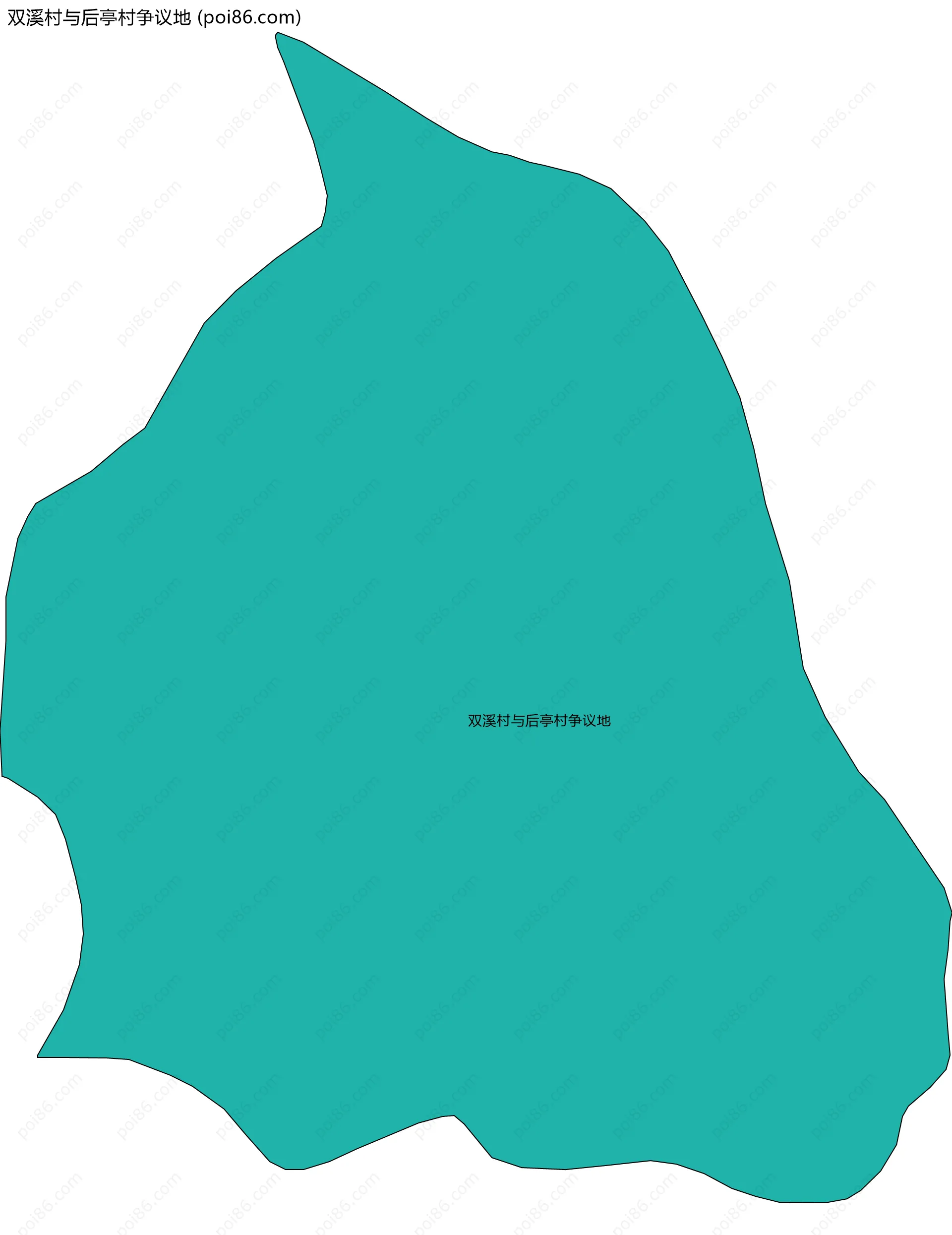 双溪村与后亭村争议地边界地图
