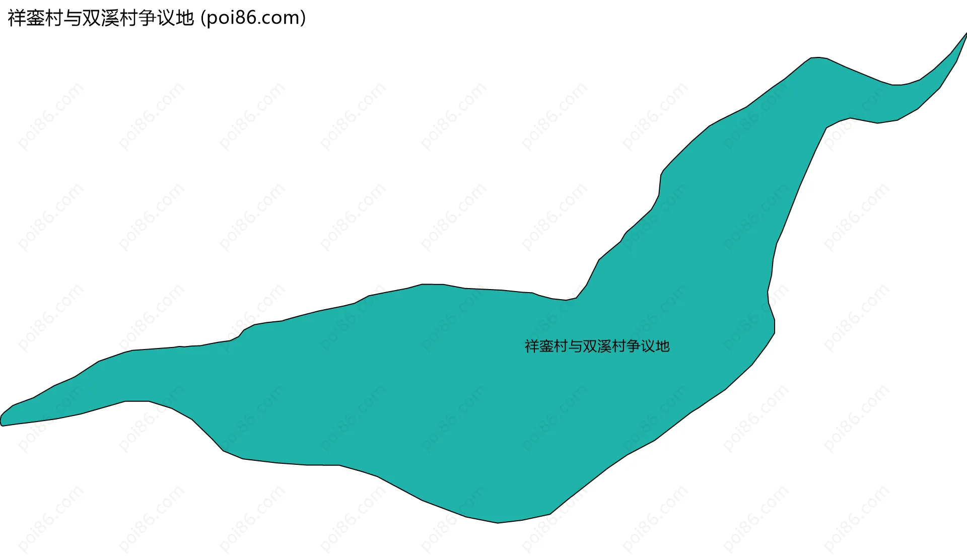 祥銮村与双溪村争议地边界地图