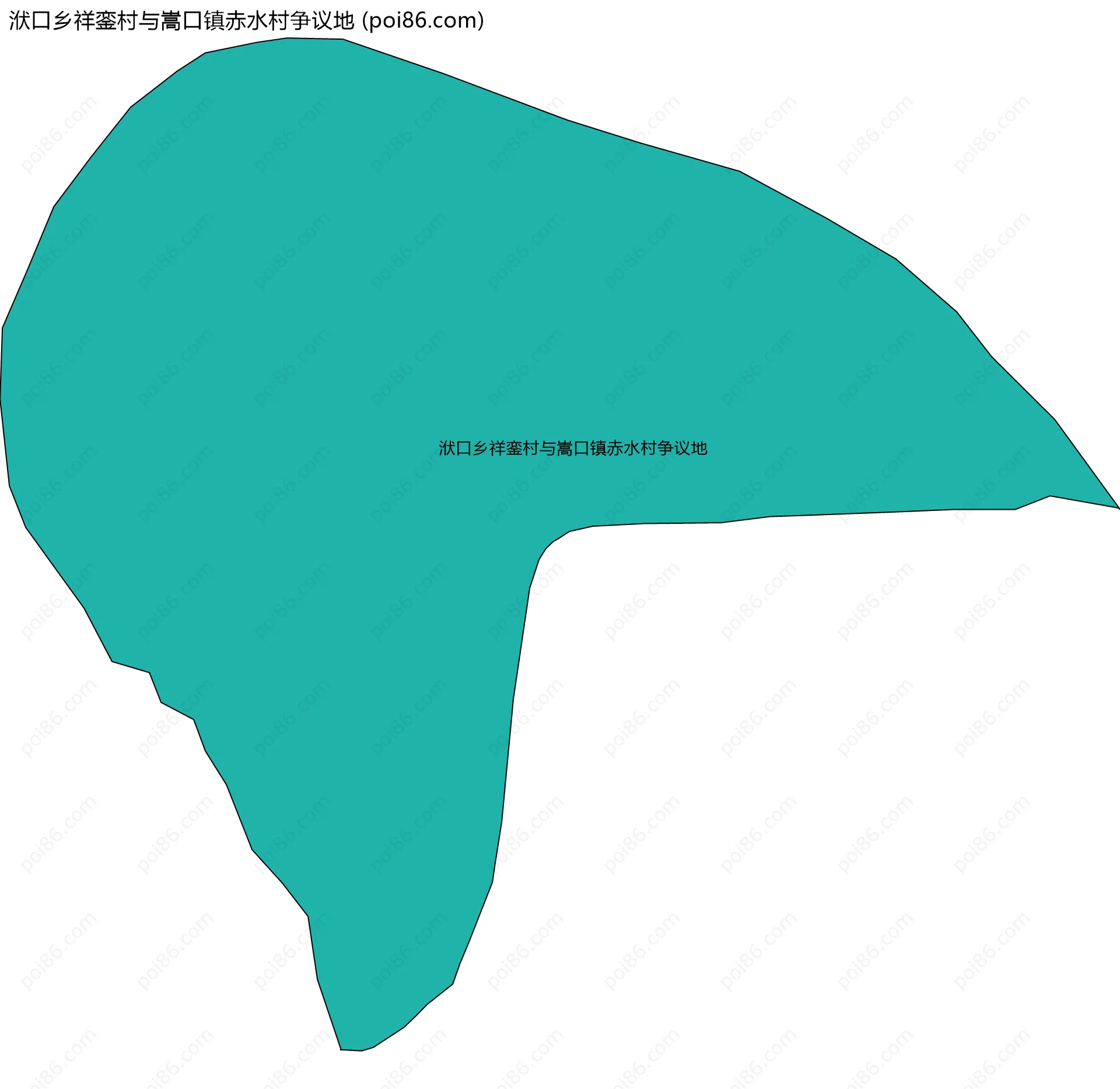 洑口乡祥銮村与嵩口镇赤水村争议地边界地图