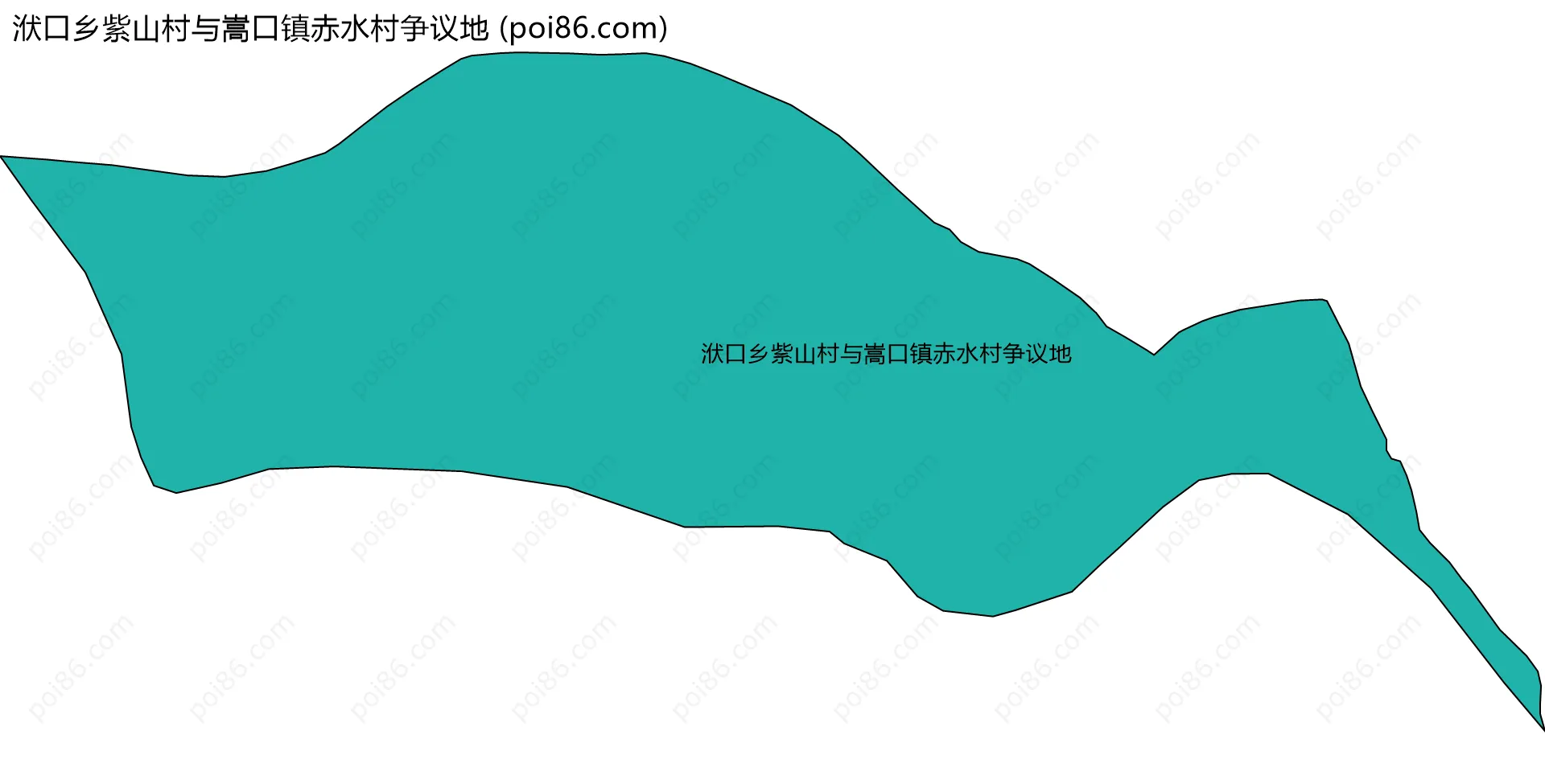 洑口乡紫山村与嵩口镇赤水村争议地边界地图