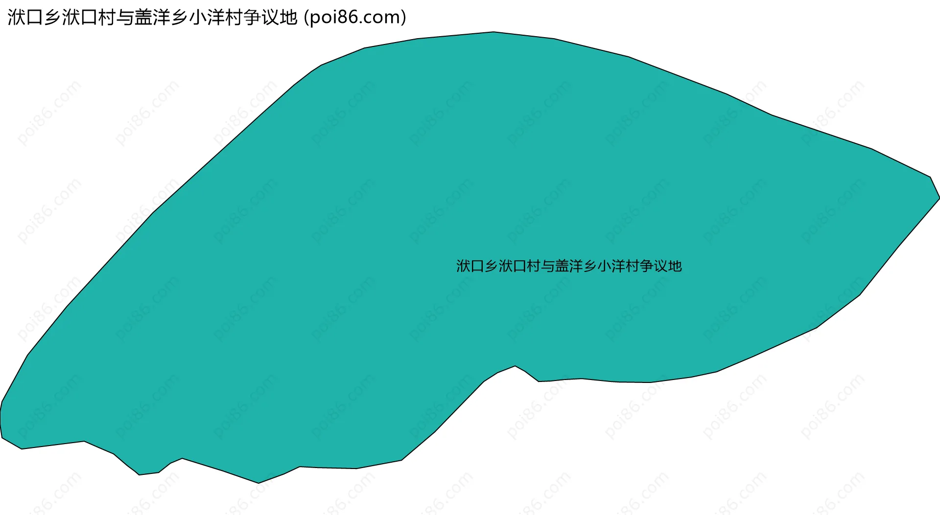 洑口乡洑口村与盖洋乡小洋村争议地边界地图