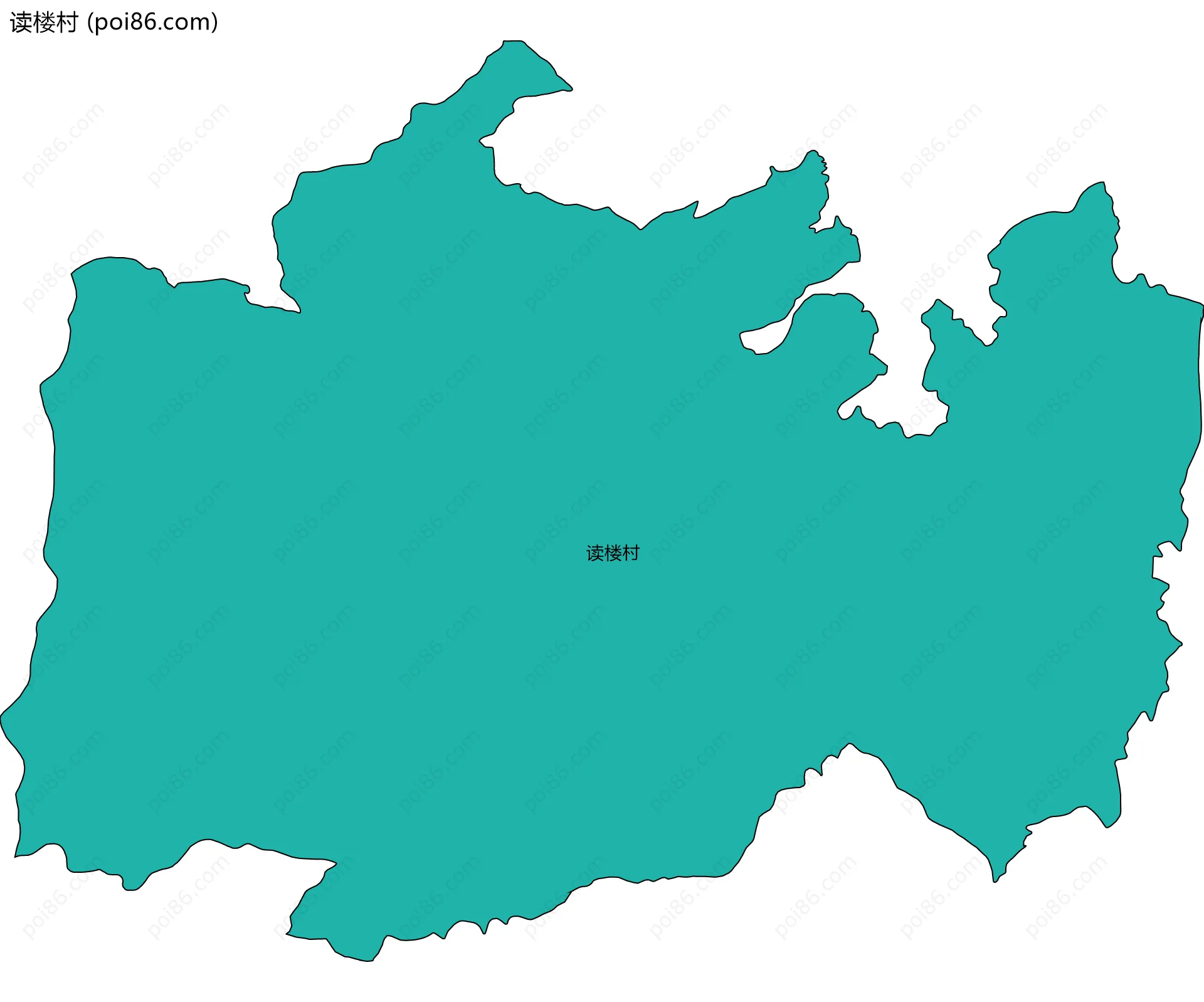读楼村边界地图