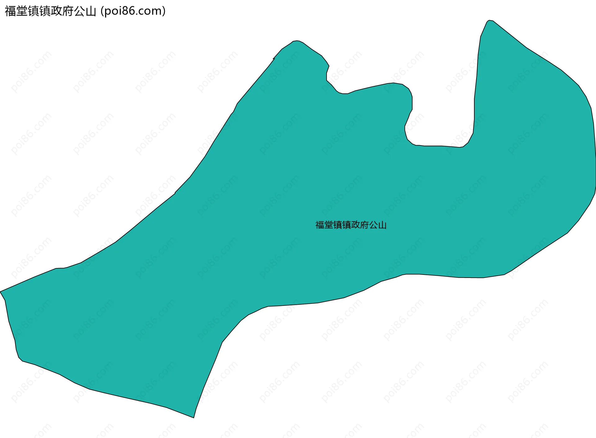 福堂镇镇政府公山边界地图